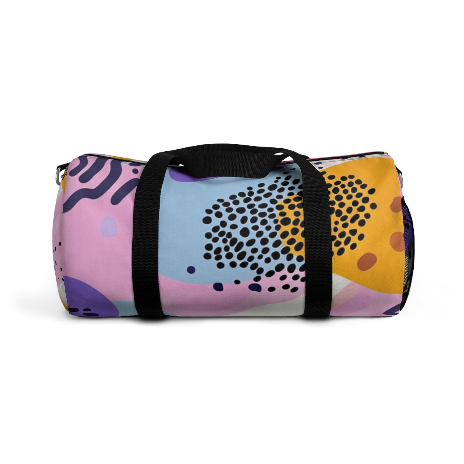 Colorful Abstract Dots and Shapes Duffel Bag, Artsulli - Art is Long, Life is Short, Bags, Size, Small, , , , , 25429014998145
