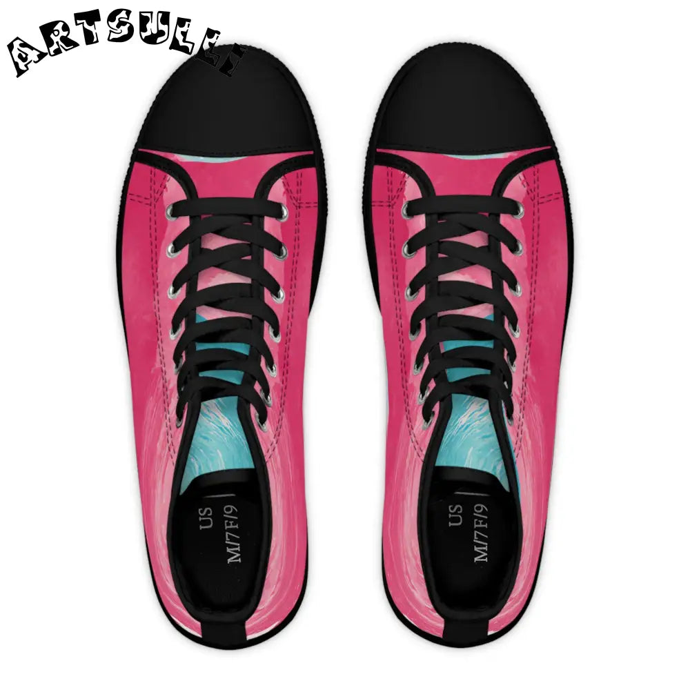 JAKKOUTTHEBXX The Great Pastelwave Pink Women’s High Top Sneakers