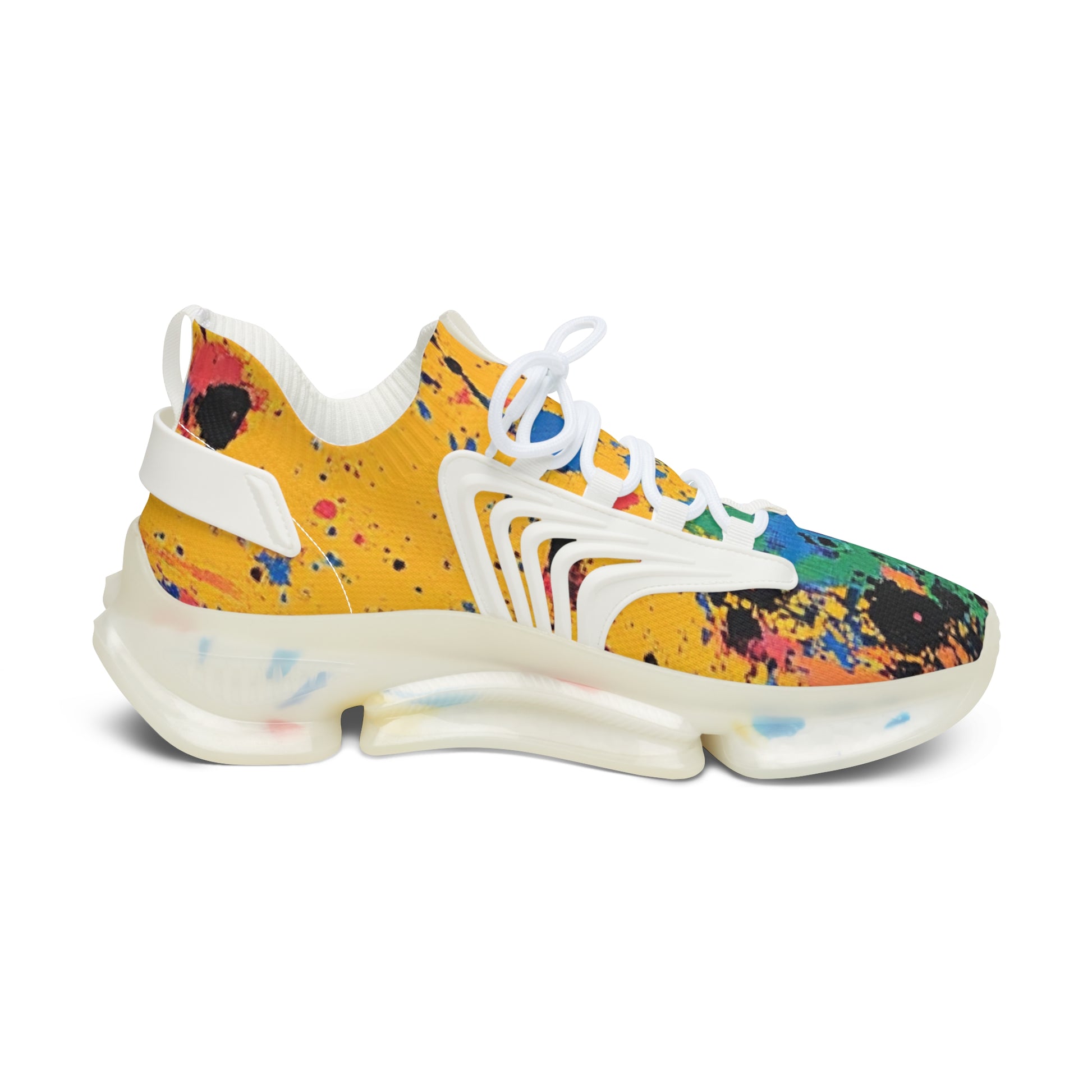 The Colors Of Paint Splatter Women's Mesh Sneakers, Artsulli - Art is Long, Life is Short, Shoes, , , , , , , 