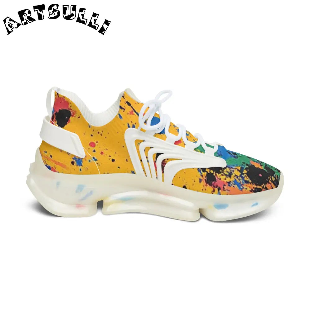 JAKKOUTTHEBXX The Colors Of Paint Splatter Women’s Mesh Sneakers