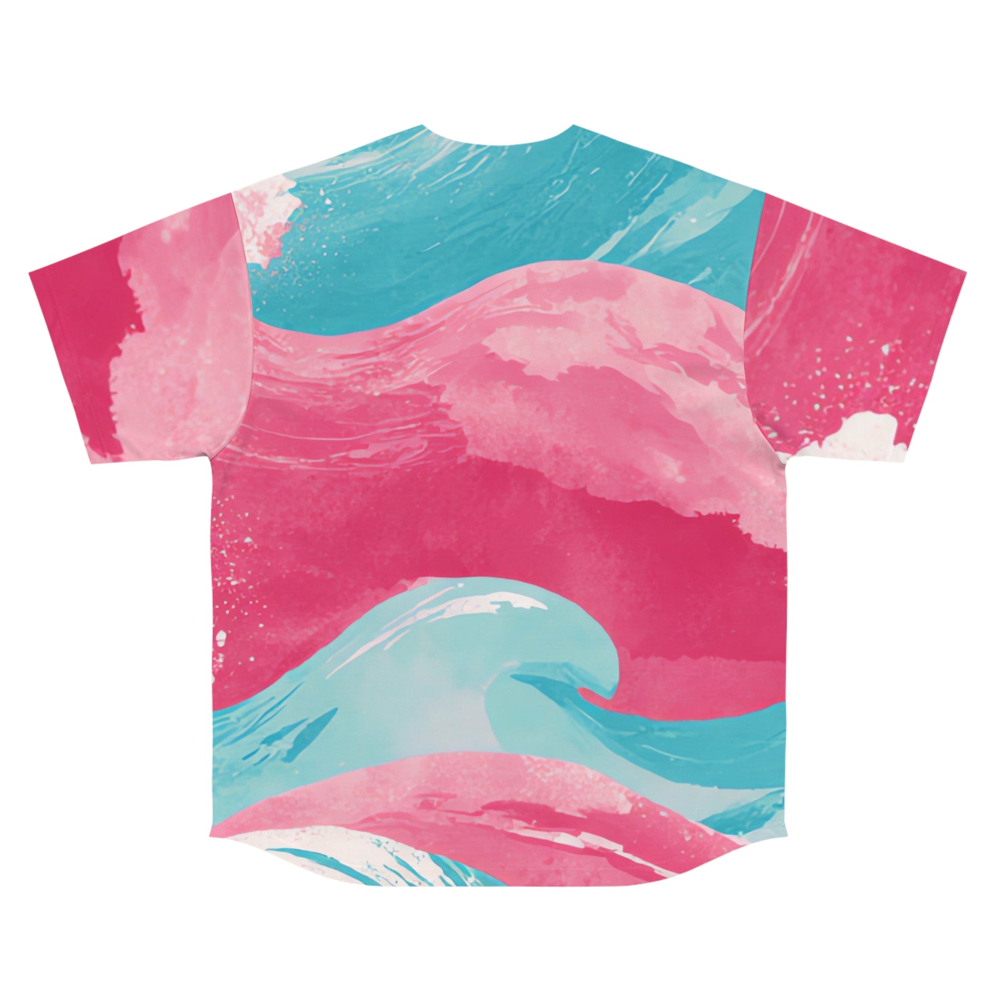 The Great Pastelwave Pink and Blue Men's Baseball Jersey (AOP), Artsulli - Art is Long, Life is Short, All Over Prints, , , , , , , 