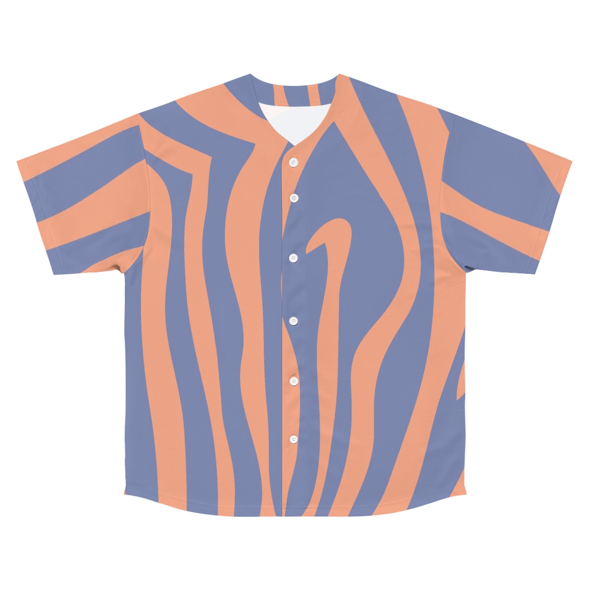 Melting Zebra Stripes Men's Baseball Jersey (AOP), Artsulli - Art is Long, Life is Short, All Over Prints, Size, S, Color, Seam thread color automatically matched to design, , , 70875257505129