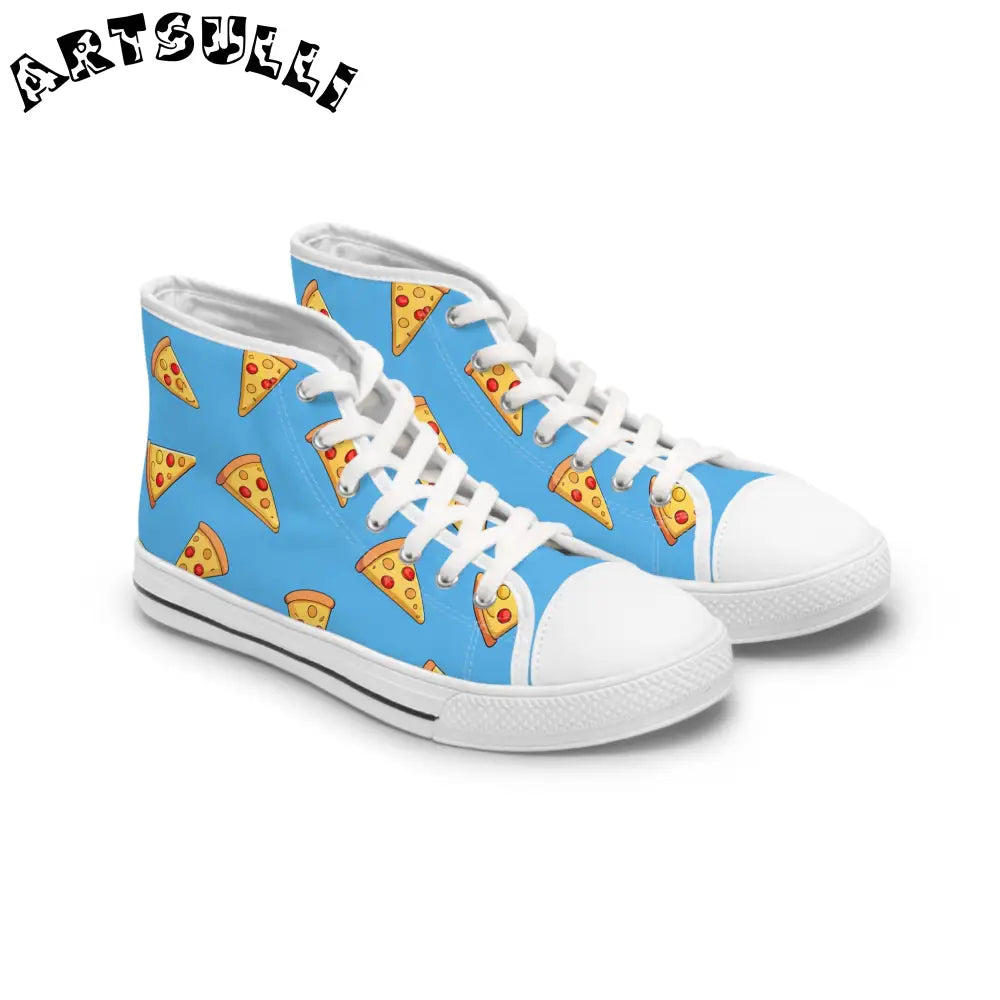 JAKKOUTTHEBXX Blue Pizza Dreamscape Women’s High Top Sneakers