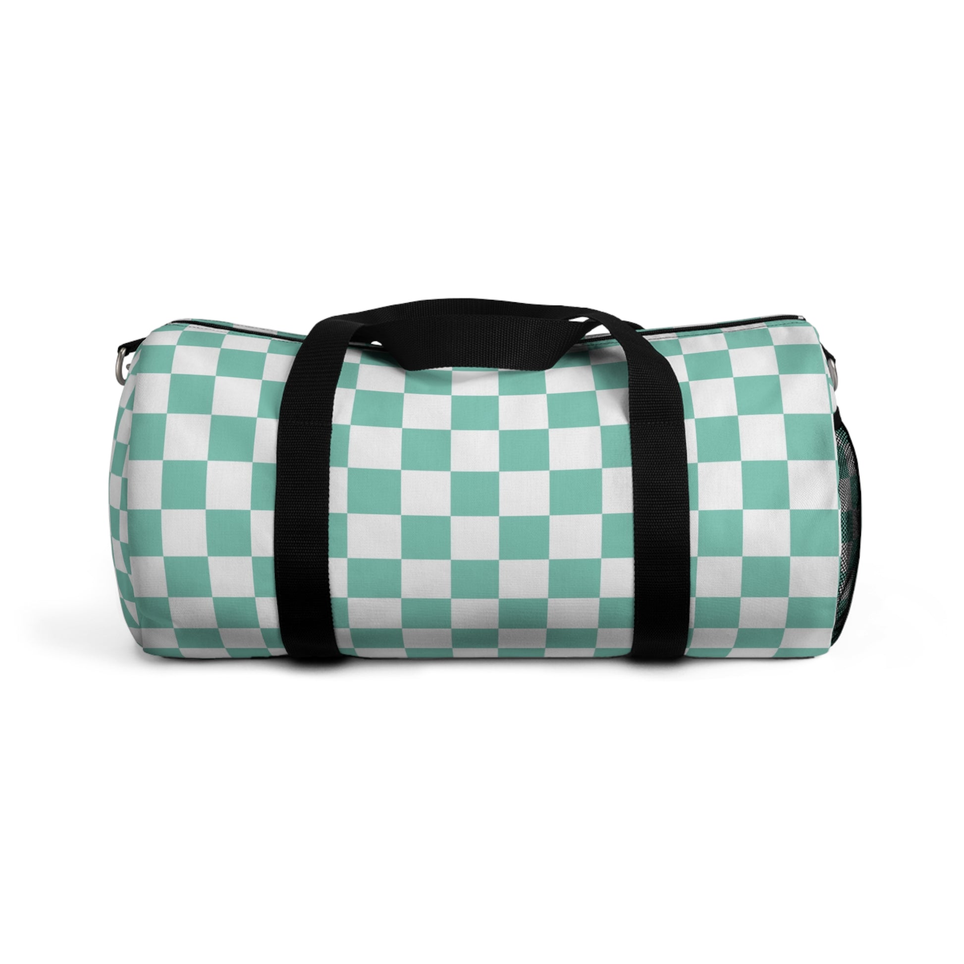 Checkerboard Light Green Duffel Bag, Artsulli - Art is Long, Life is Short, Bags, Size, Small, , , , , 25840034134388094349