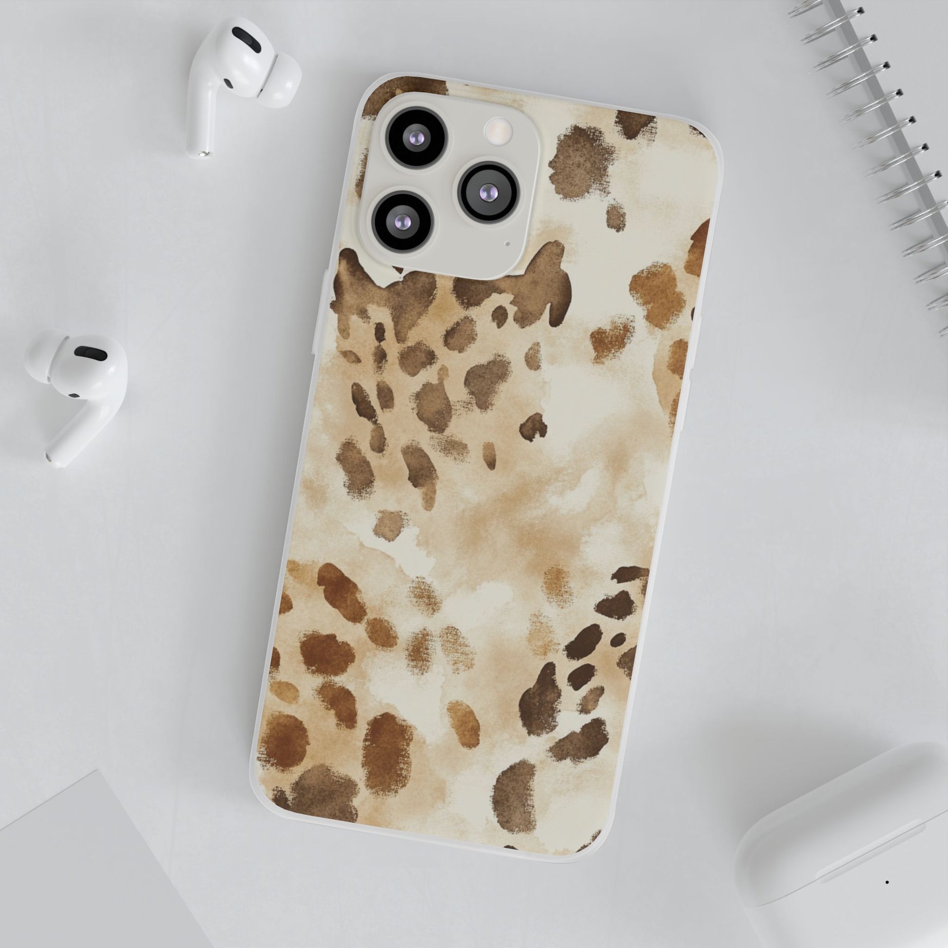 Brown and Beige Watercolor Dalmatian Phone Case, Artsulli - Art is Long, Life is Short, Phone Case, , , , , , , 