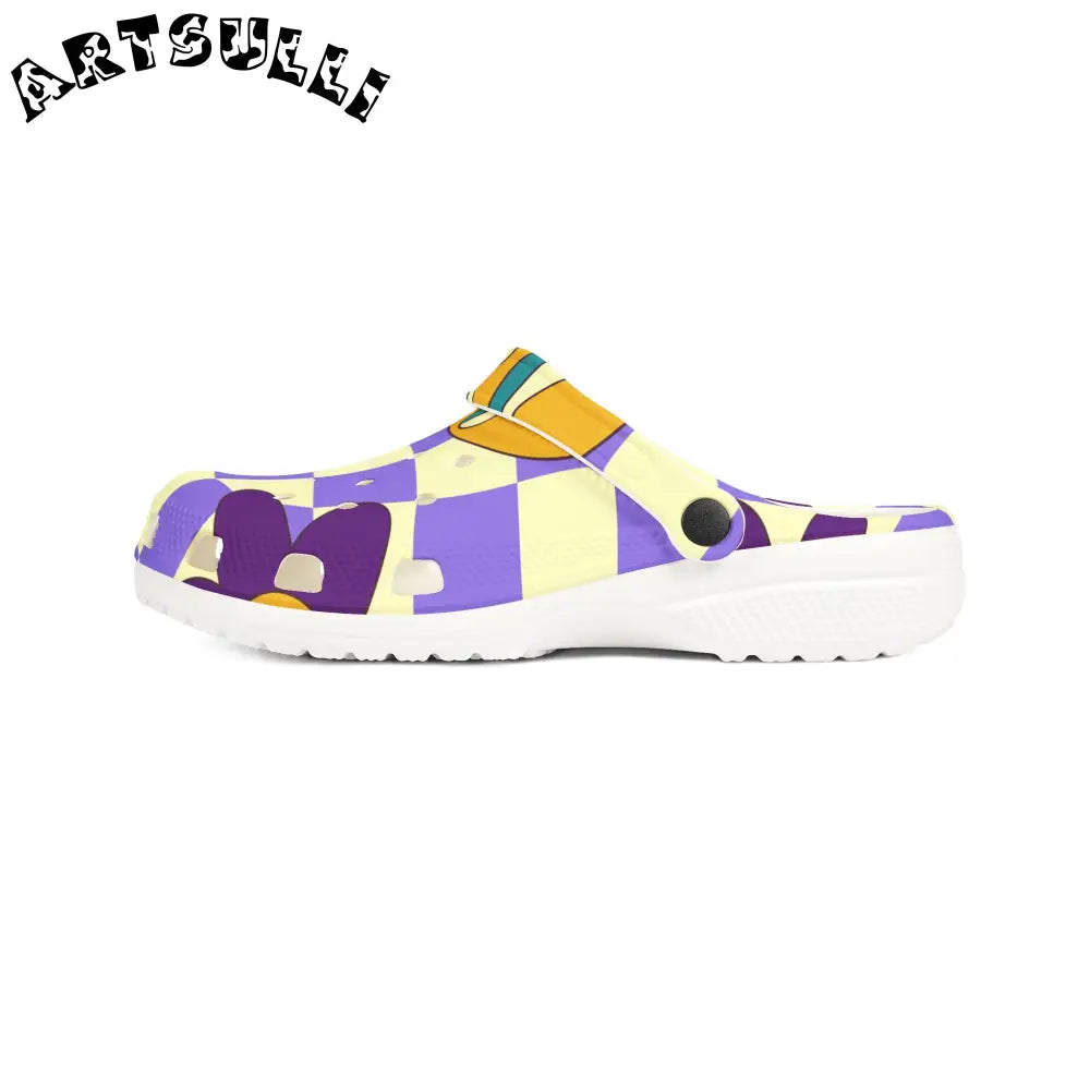 JAKKOUTTHEBXX Trippy Flower Power Motifs EVA Foam Rubber Shoes (AOP)