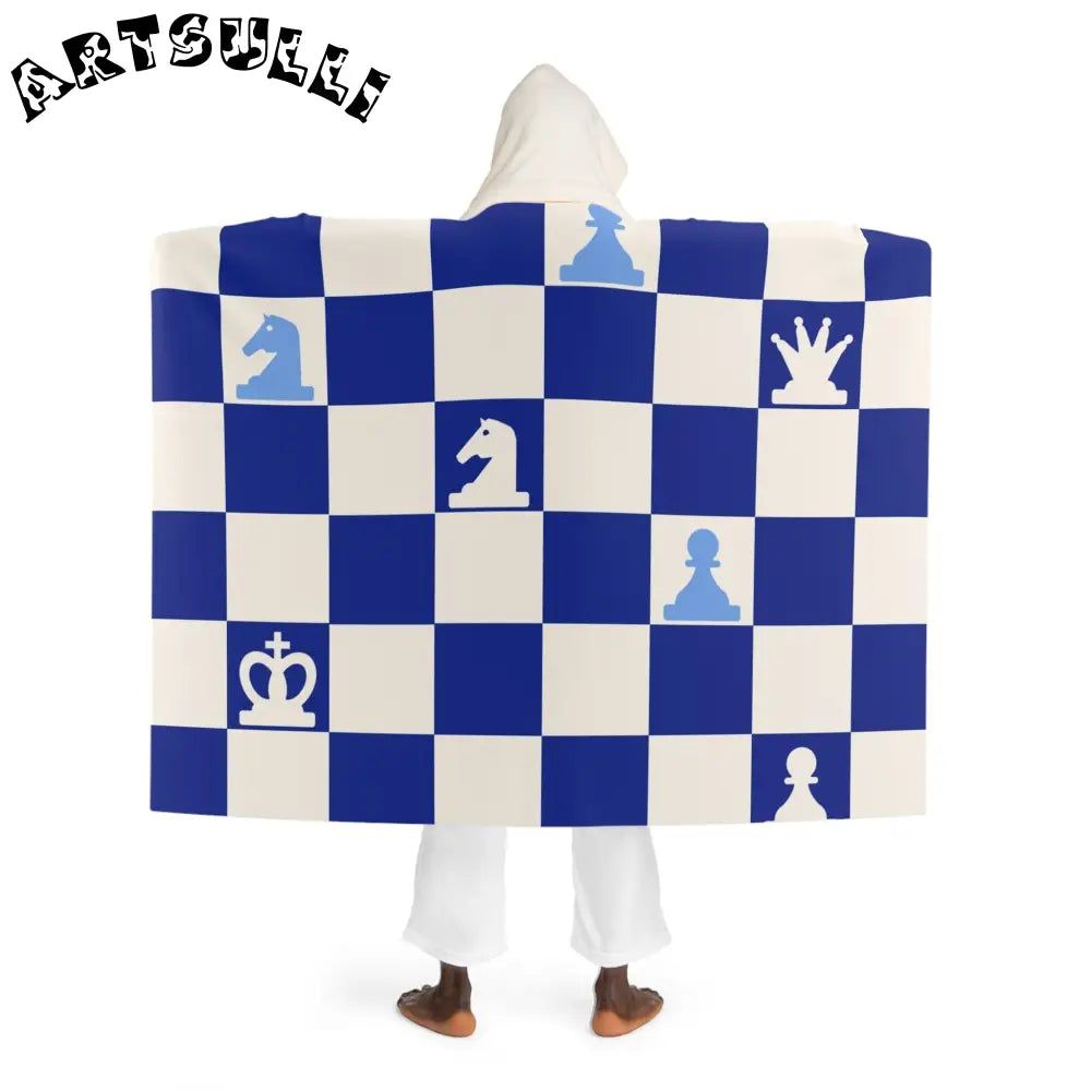 JAKKOUTTHEBXX Royal A Checkered Hooded Sherpa Fleece Blanket 2025