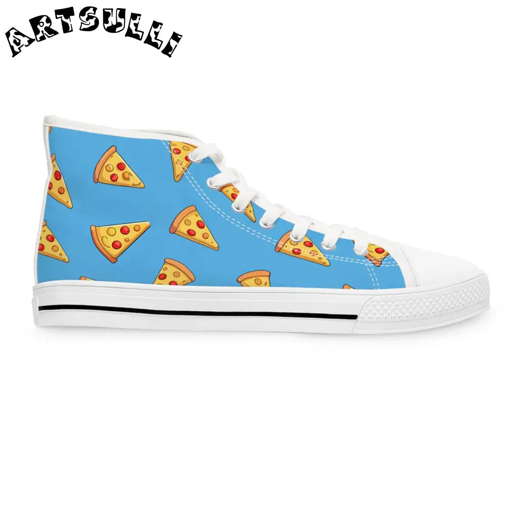 JAKKOUTTHEBXX Blue Pizza Dreamscape Women’s High Top Sneakers