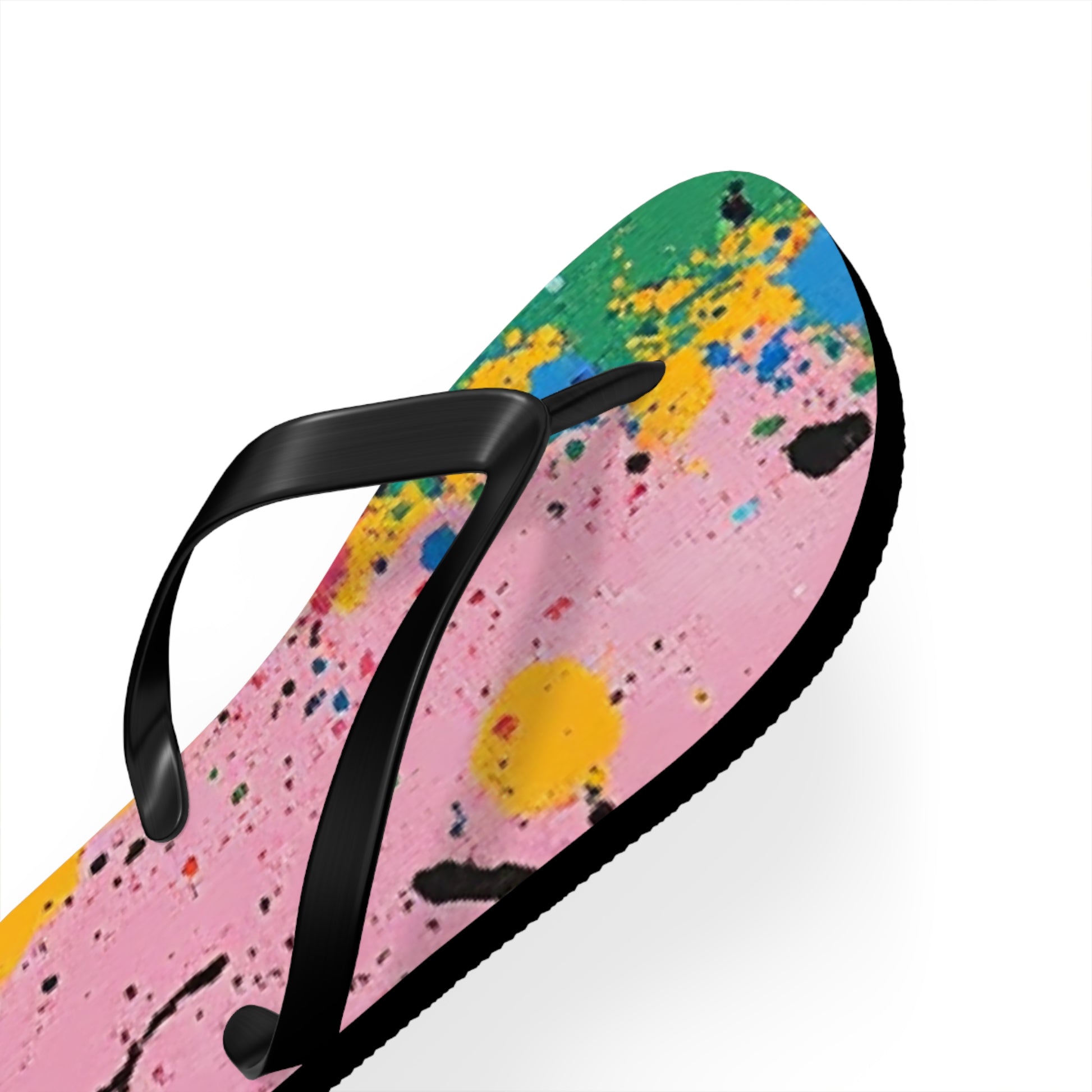 The Colors Of Paint Splatter Flip Flops, Artsulli - Art is Long, Life is Short, Shoes, , , , , , , 