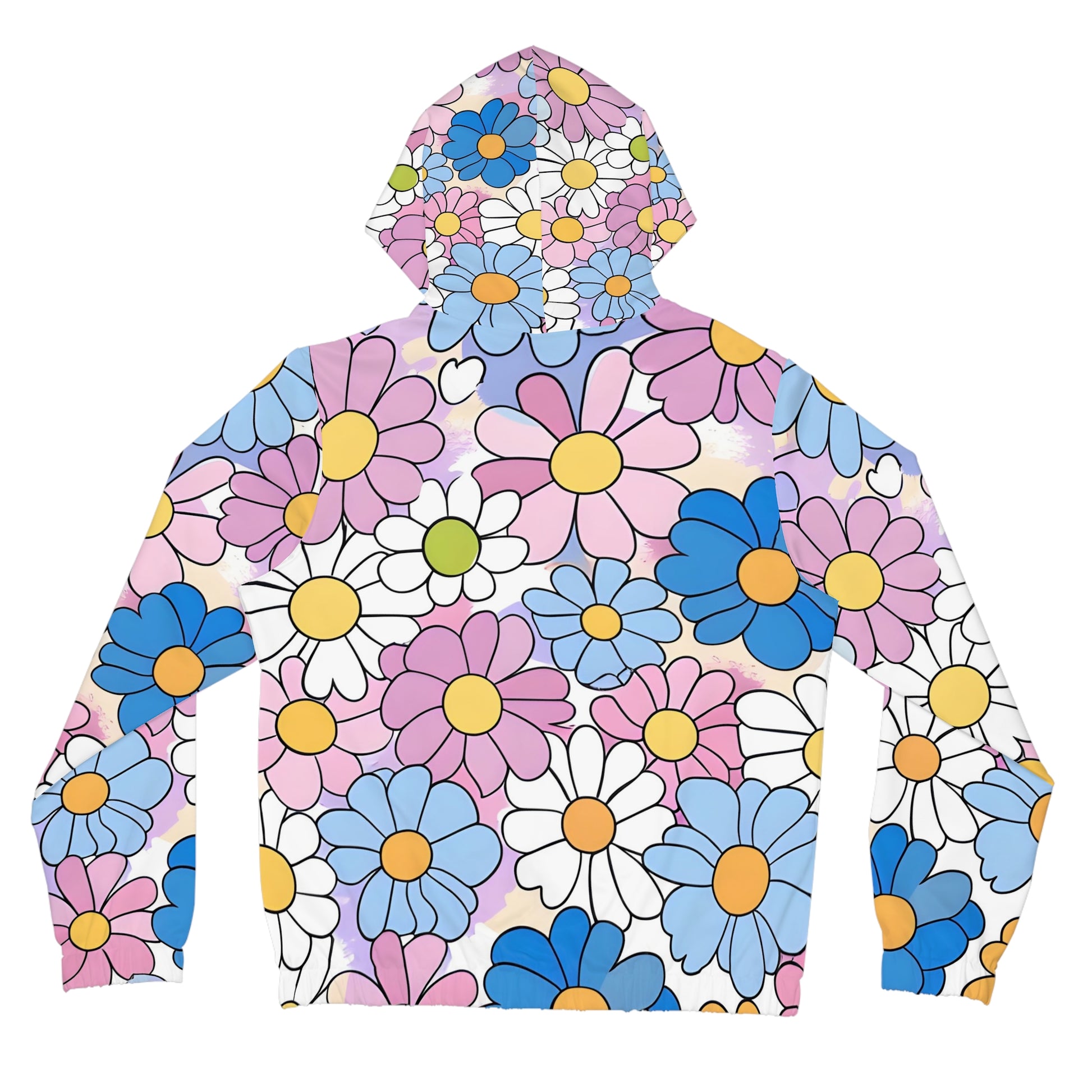Flower Hour Purple and Blue Women’s Full-Zip Hoodie (AOP), Artsulli - Art is Long, Life is Short, All Over Prints, , , , , , , 