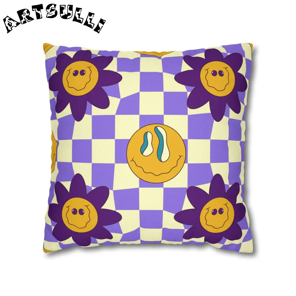 JAKKOUTTHEBXX Trippy Flower Power Motifs Spun Polyester Square