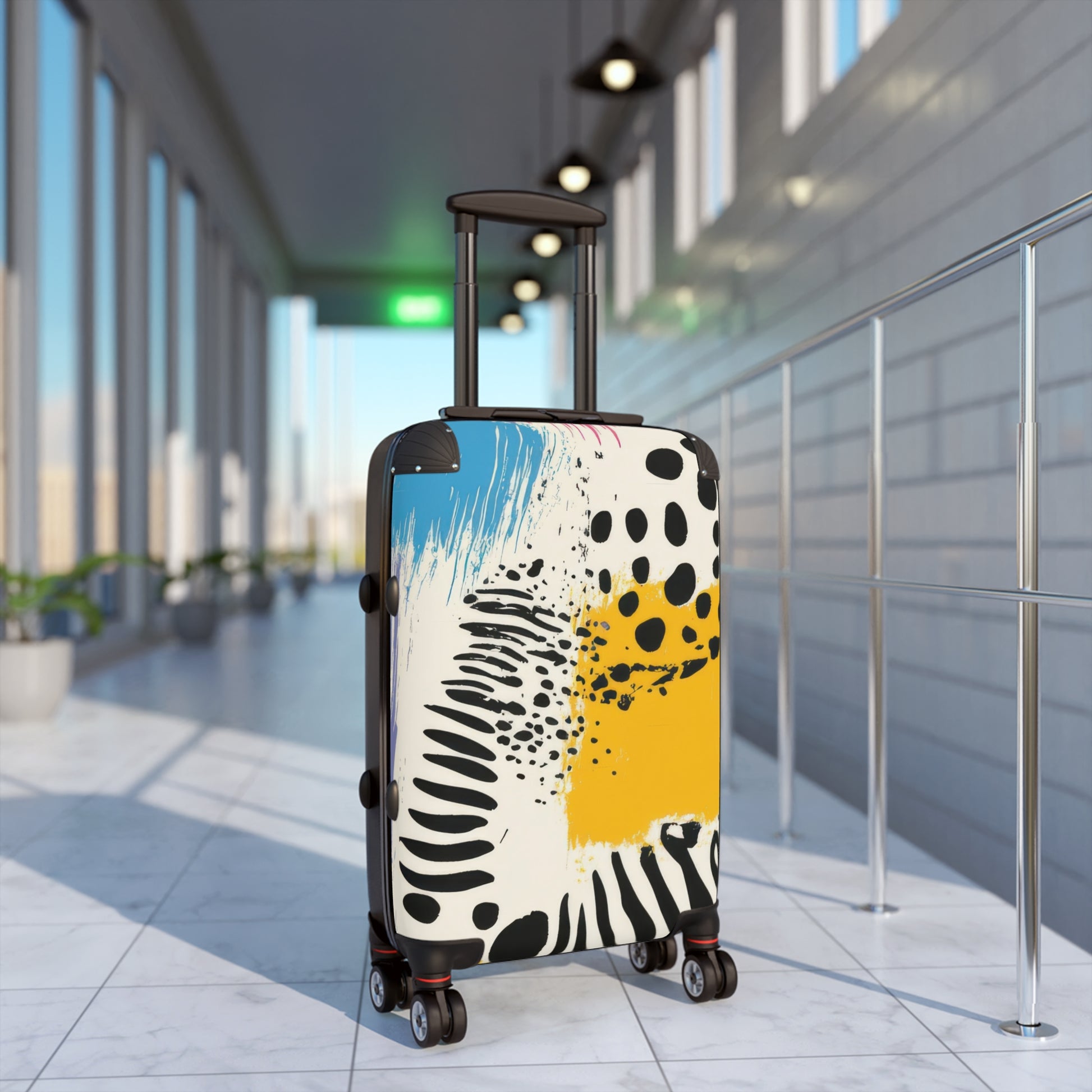 Rae Zebra Rhapsody Suitcase, Artsulli - Art is Long, Life is Short, Bags, , , , , , , 