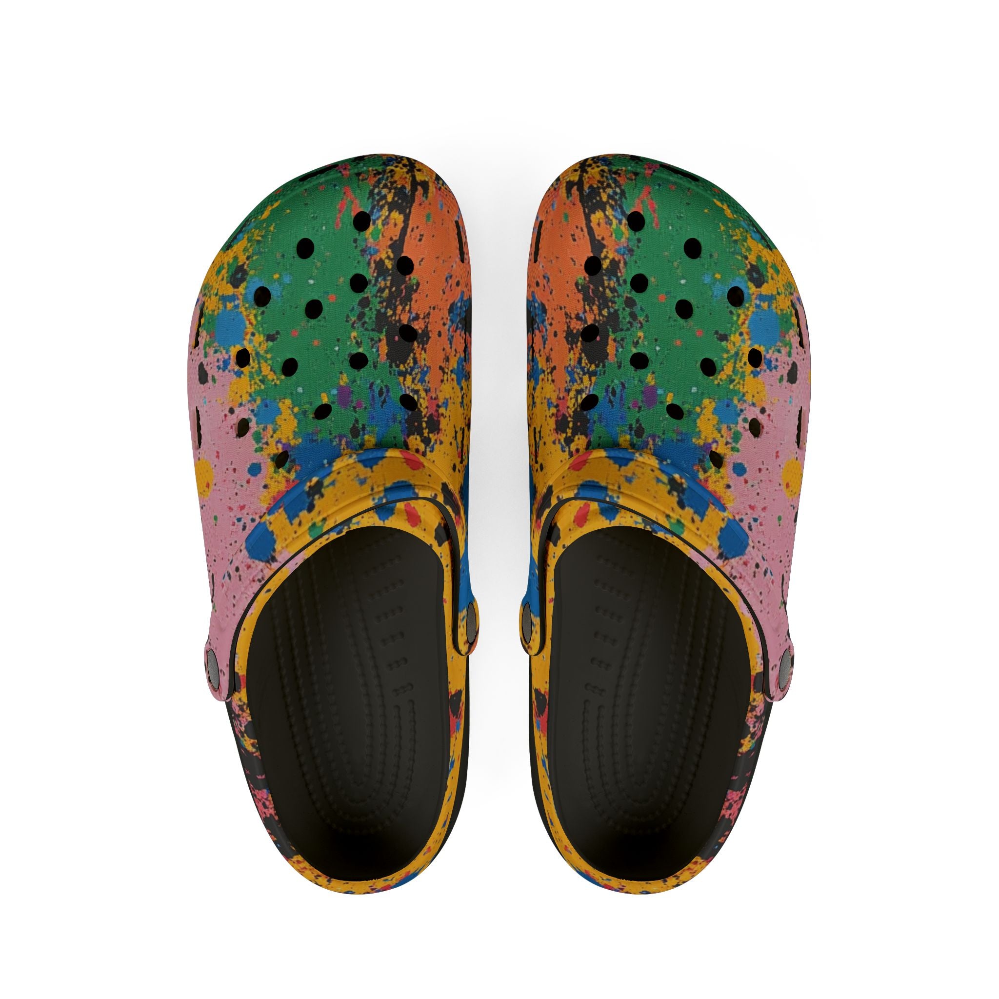 The Colors Of Paint Splatter EVA Foam Rubber Shoes (AOP), Artsulli - Art is Long, Life is Short, Shoes, Size, US 6 (Women's), Color, Black, , , 12469695067461