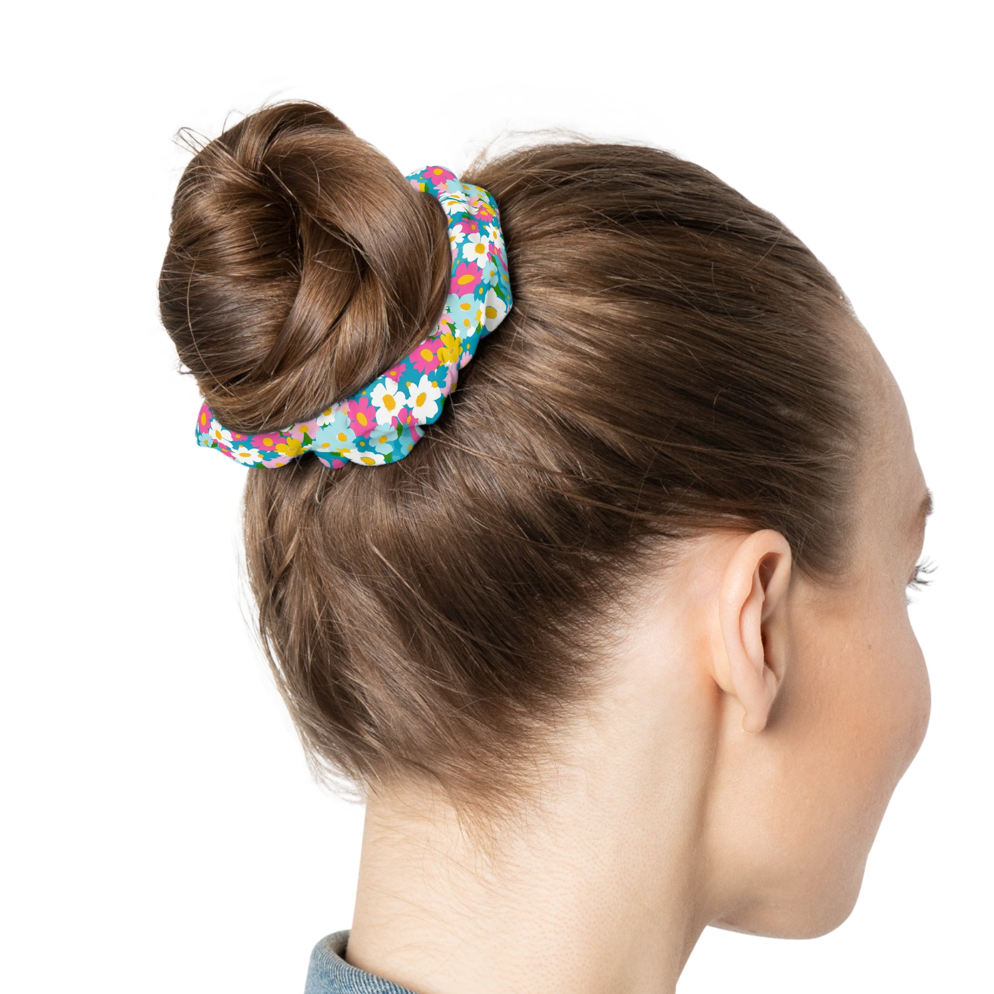 Flowers Multi-Color Scrunchie, Artsulli - Art is Long, Life is Short, Accessories, , , , , , , 