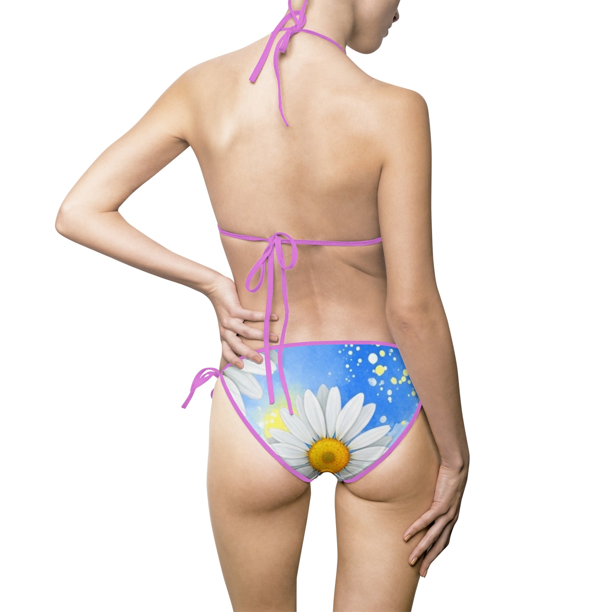 Daisies Women's Bikini Swimsuit (AOP), Artsulli - Art is Long, Life is Short, All Over Prints, , , , , , , 