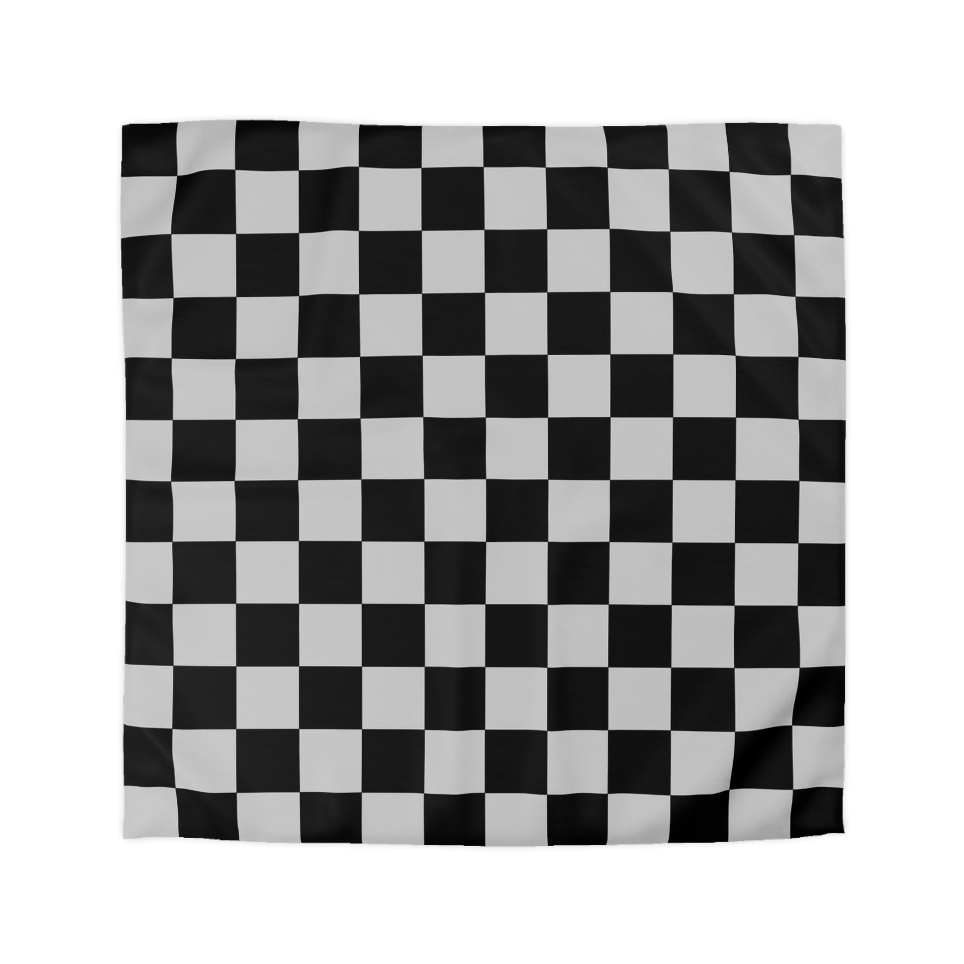 Checkerboard Dada Black and Light Gray Microfiber Duvet Cover, Artsulli - Art is Long, Life is Short, Home Decor, Size, Queen, Color, White, , , 29062610953960440746