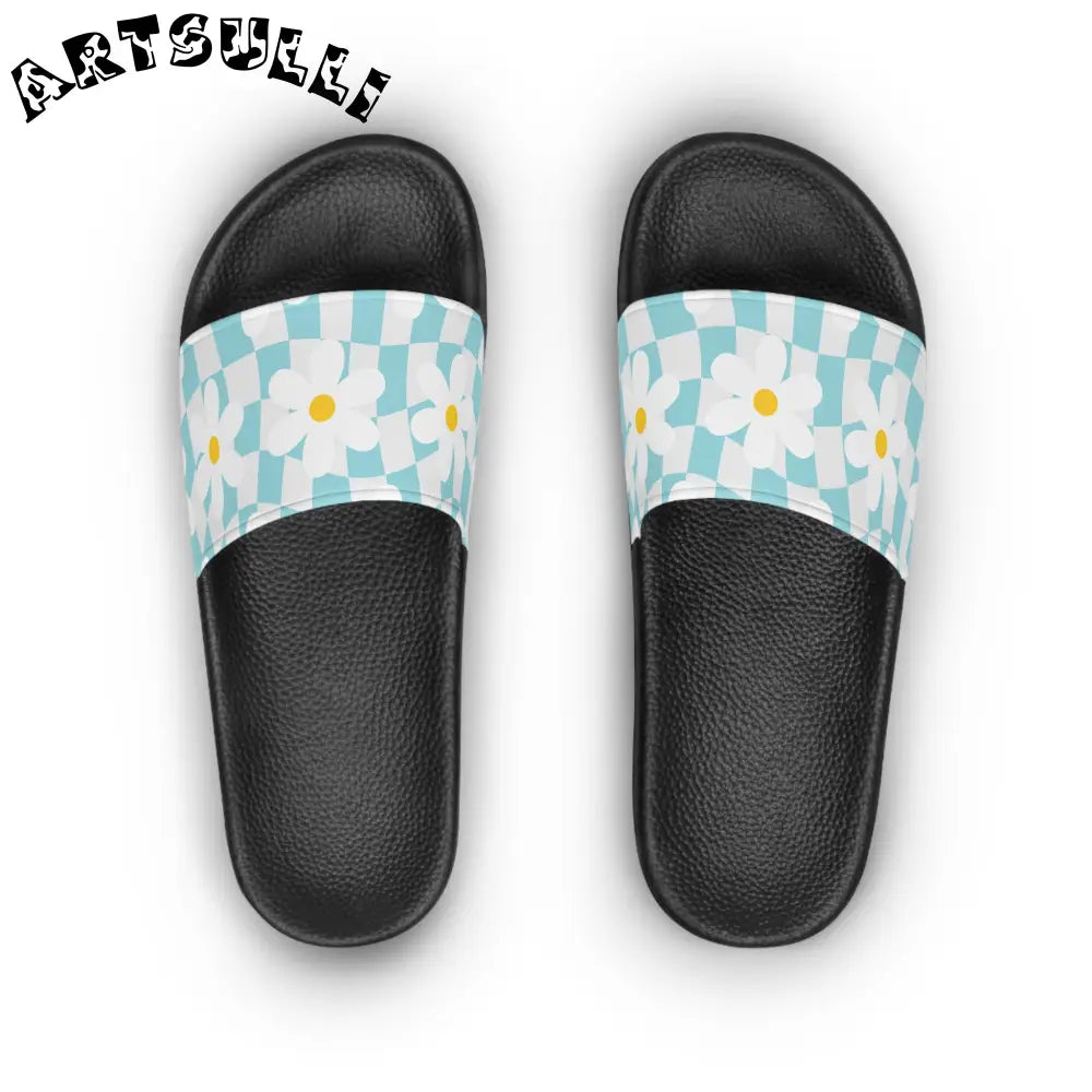 JAKKOUTTHEBXX Trippy Check Garden Women’s Slide Sandals