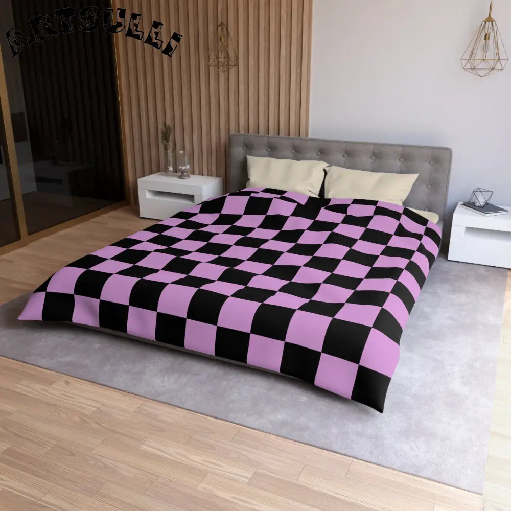 JAKKOUTTHEBXX Pixel Punk Vision Microfiber Duvet Cover JAKKOUTTHEBXX