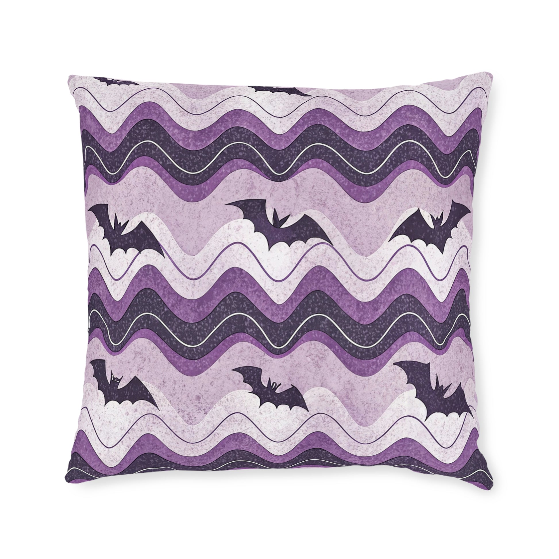 Bat Wave Square Pillow, Artsulli - Art is Long, Life is Short, Home Decor, Size, 22" × 22", , , , , 45028493392299