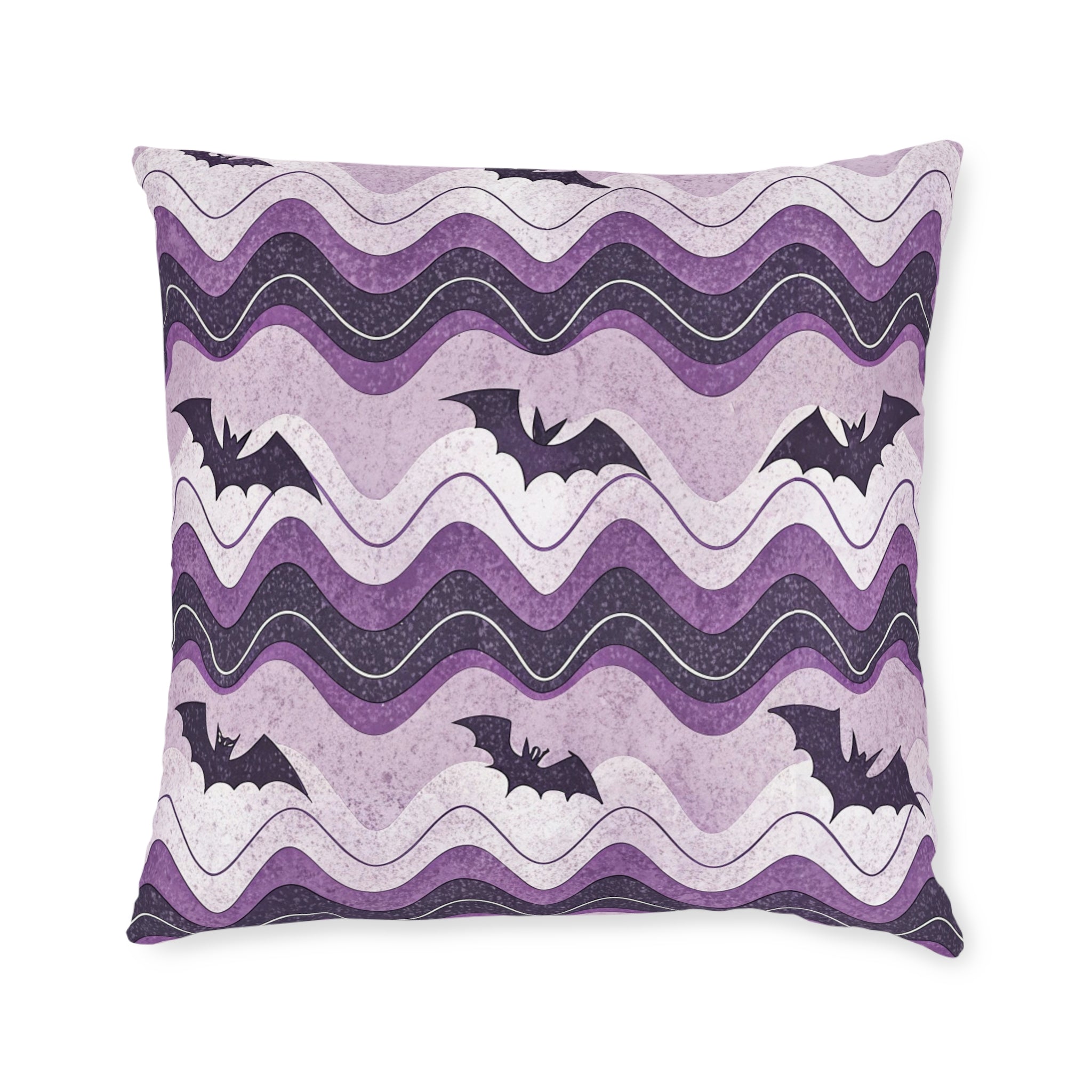 Bat Wave Square Pillow, Artsulli - Art is Long, Life is Short, Home Decor, Size, 22" × 22", , , , , 45028493392299