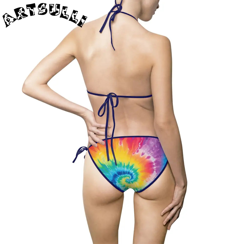 JAKKOUTTHEBXX Tie Dye Print Bikini Swimsuit 2025