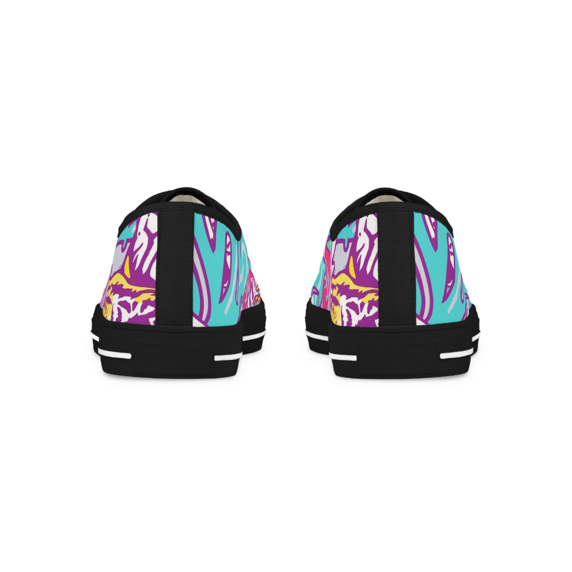 Tropical Jungle Tigers Torquise and Purple Men's Low Top Sneakers, Artsulli - Art is Long, Life is Short, Shoes, , , , , , , 
