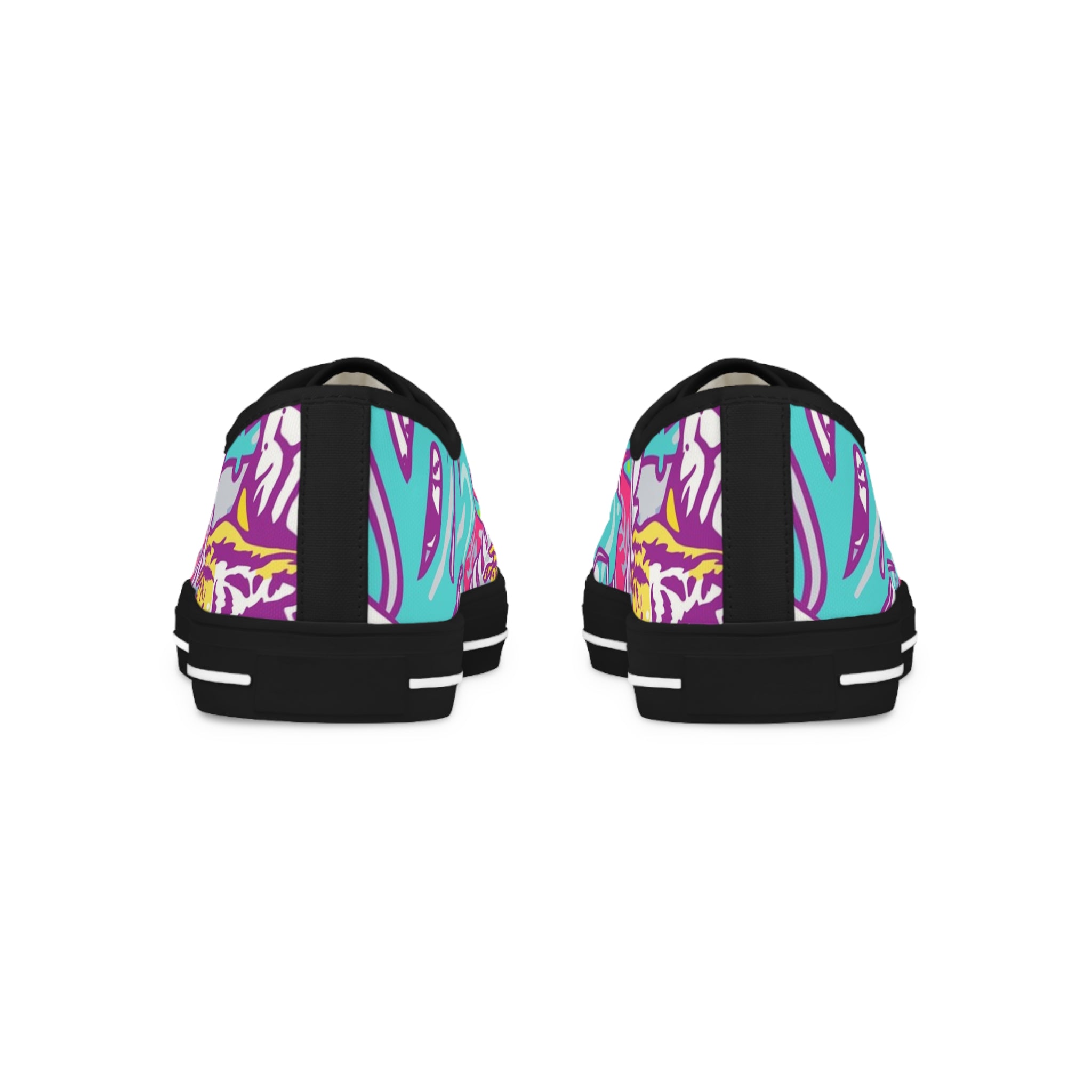Tropical Jungle Tigers Torquise and Purple Men's Low Top Sneakers, Artsulli - Art is Long, Life is Short, Shoes, , , , , , , 