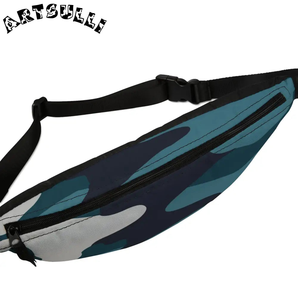 JAKKOUTTHEBXX Blue Camouflage Fanny Pack JAKKOUTTHEBXX Artsulli