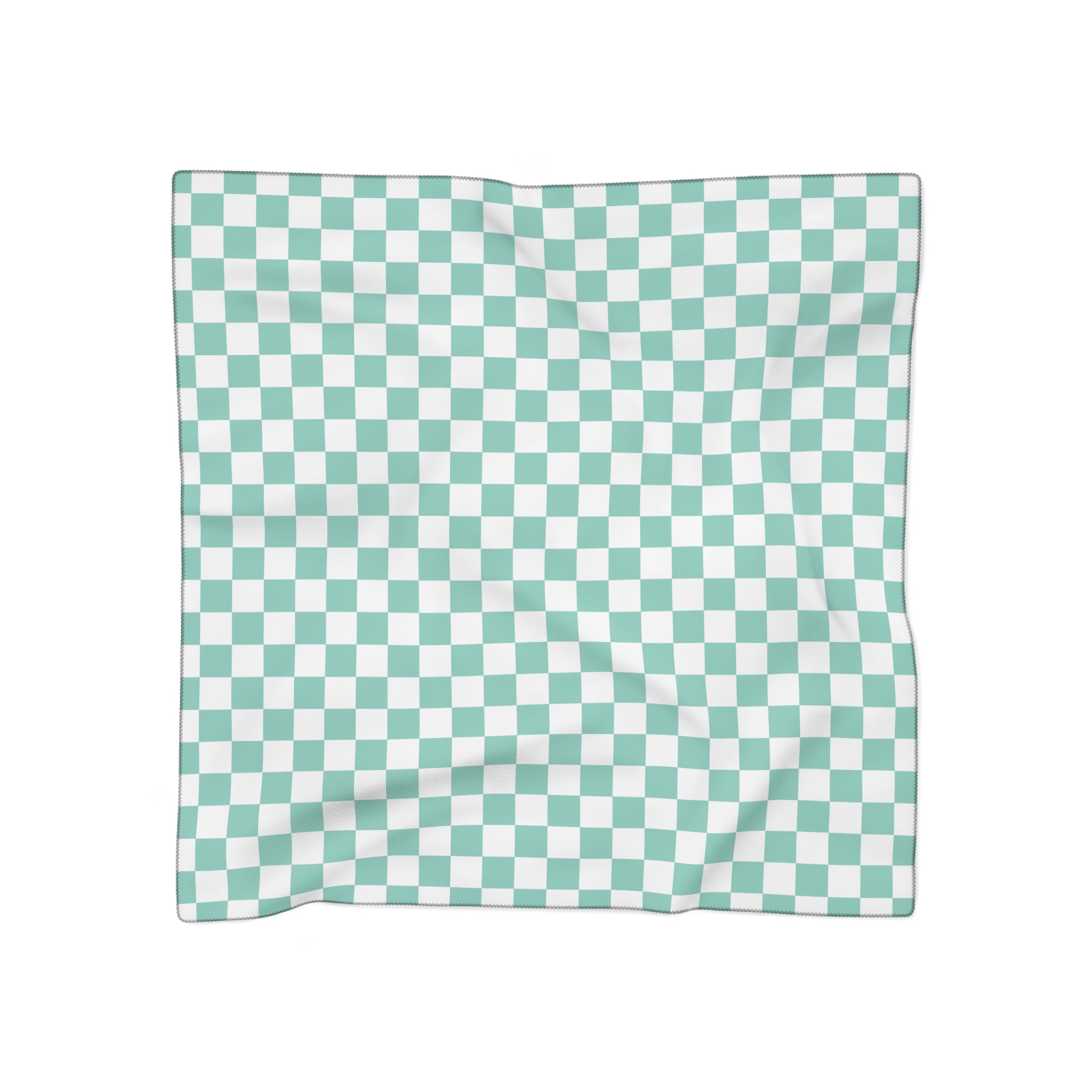 Checkerboard II Light Green  Poly Scarf, Artsulli - Art is Long, Life is Short, Accessories, Color, Poly chiffon, Size, 25" × 25", , , 62547389165808751099