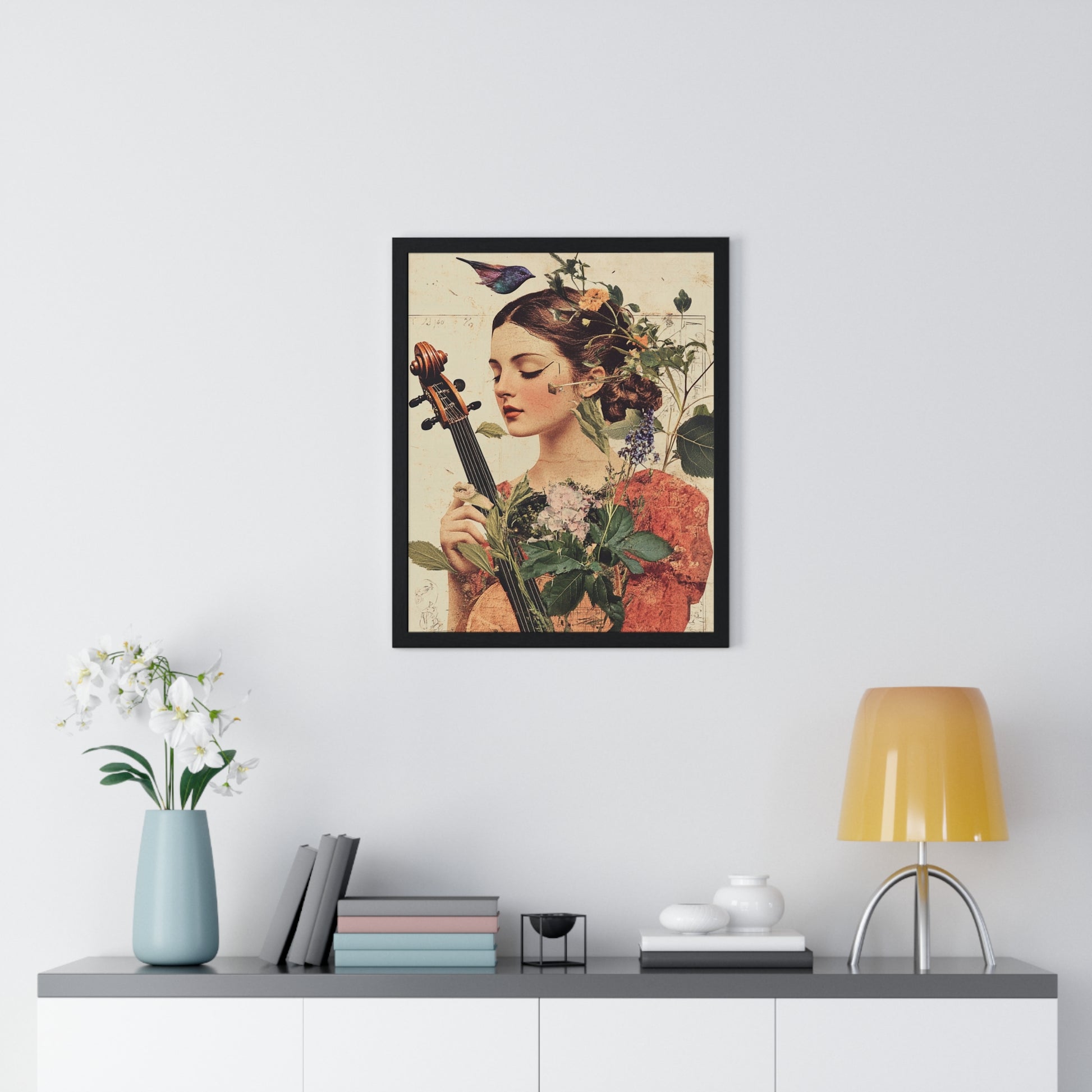 Woman With A Violin V Vertical Framed Poster, Artsulli - Art is Long, Life is Short, Poster, , , , , , , 