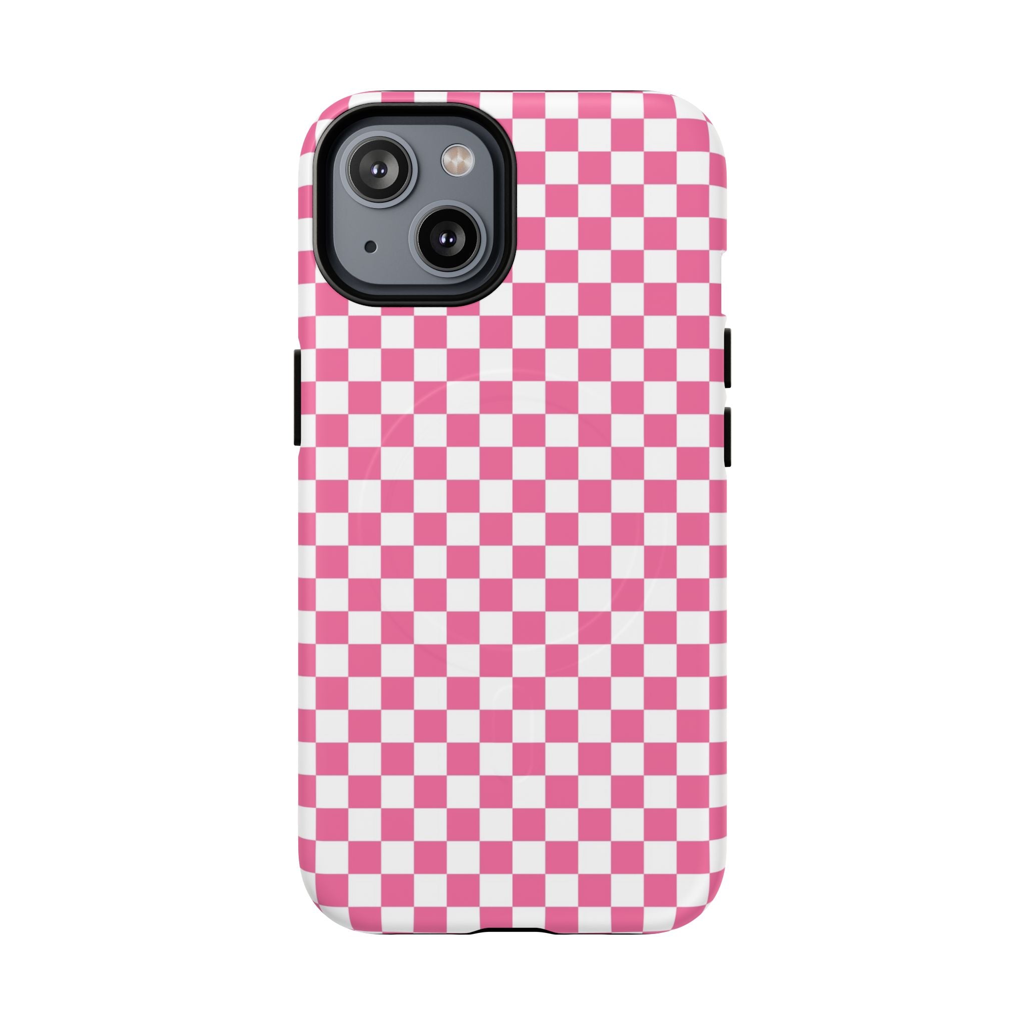 Yuyushiki Pink Check Tough Magnetic Cases, Artsulli - Art is Long, Life is Short, Phone Case, Size, iPhone 14, Surface, Matte, , , 24610222593090940877
