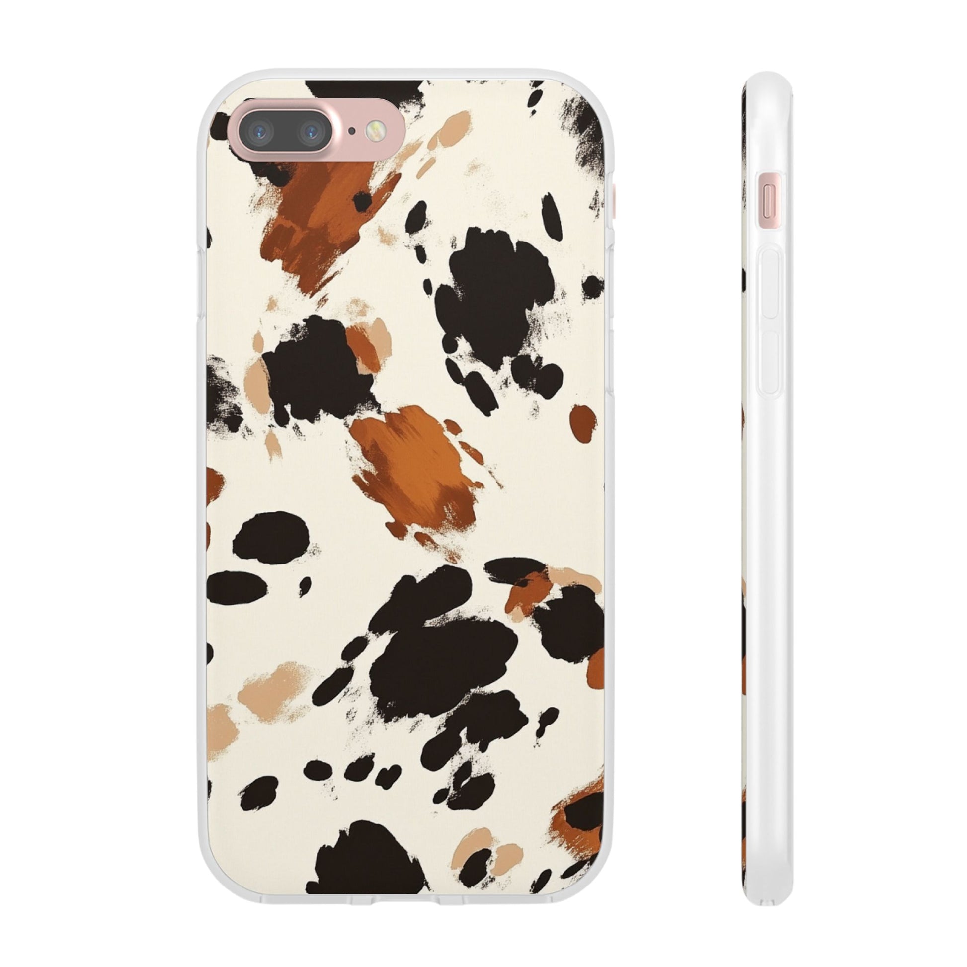 Brown Cow Print Phone Case, Artsulli - Art is Long, Life is Short, Phone Case, Size, iPhone 7 Plus with gift packaging, , , , , 32417120142295436051