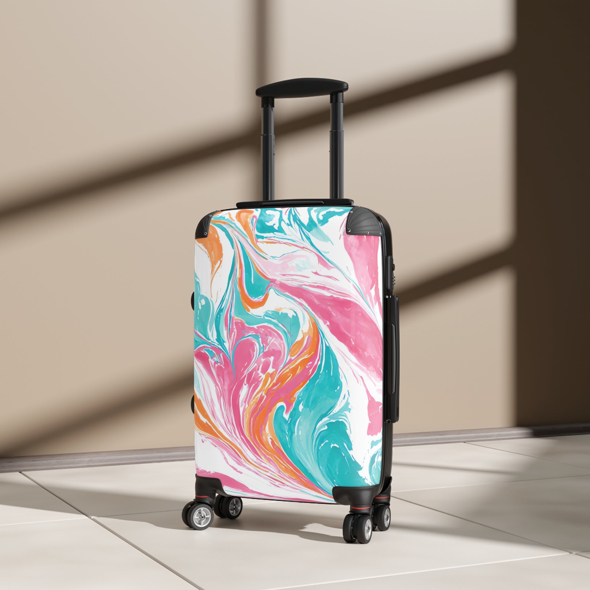 Liquid Pastel Spill Multi-Color Suitcase, Artsulli - Art is Long, Life is Short, Bags, , , , , , , 