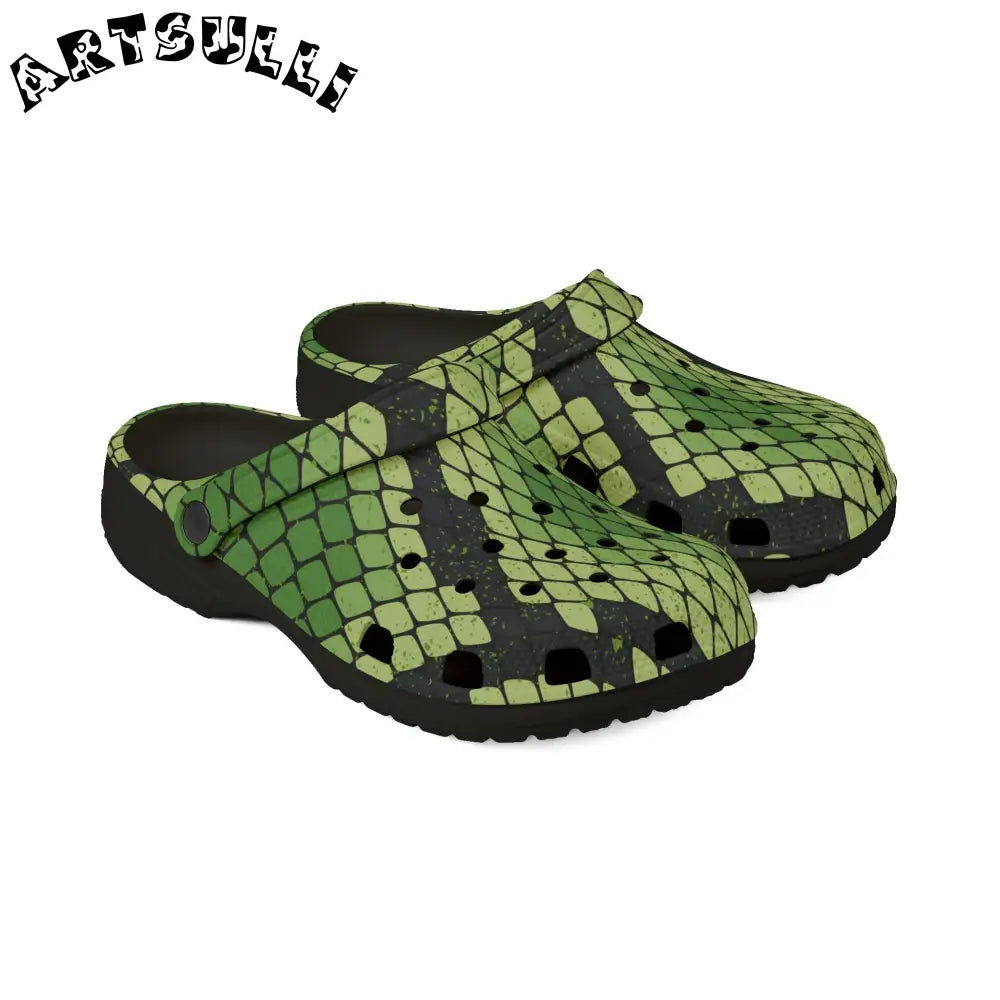 JAKKOUTTHEBXX Snake Skin EVA Foam Rubber Shoes (AOP) JAKKOUTTHEBXX