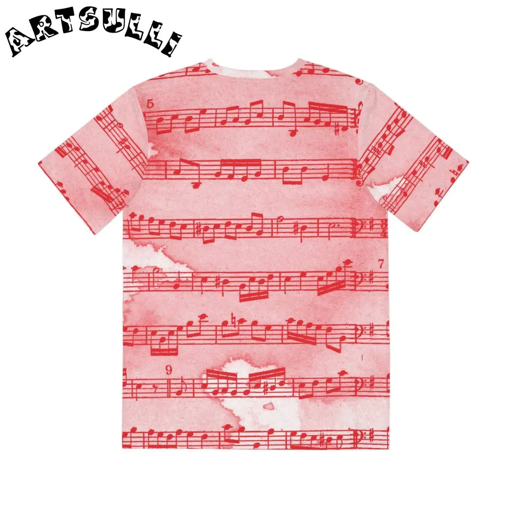 JAKKOUTTHEBXX Red Musical Score Print T-Shirt 2025