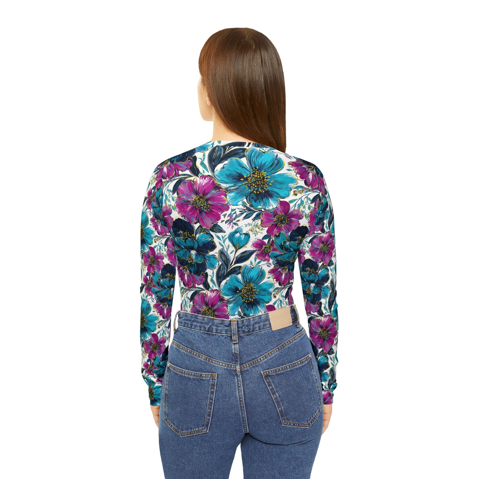 Women's Long Sleeve V-neck Shirt (AOP), Artsulli - Art is Long, Life is Short, All Over Prints, , , , , , , 