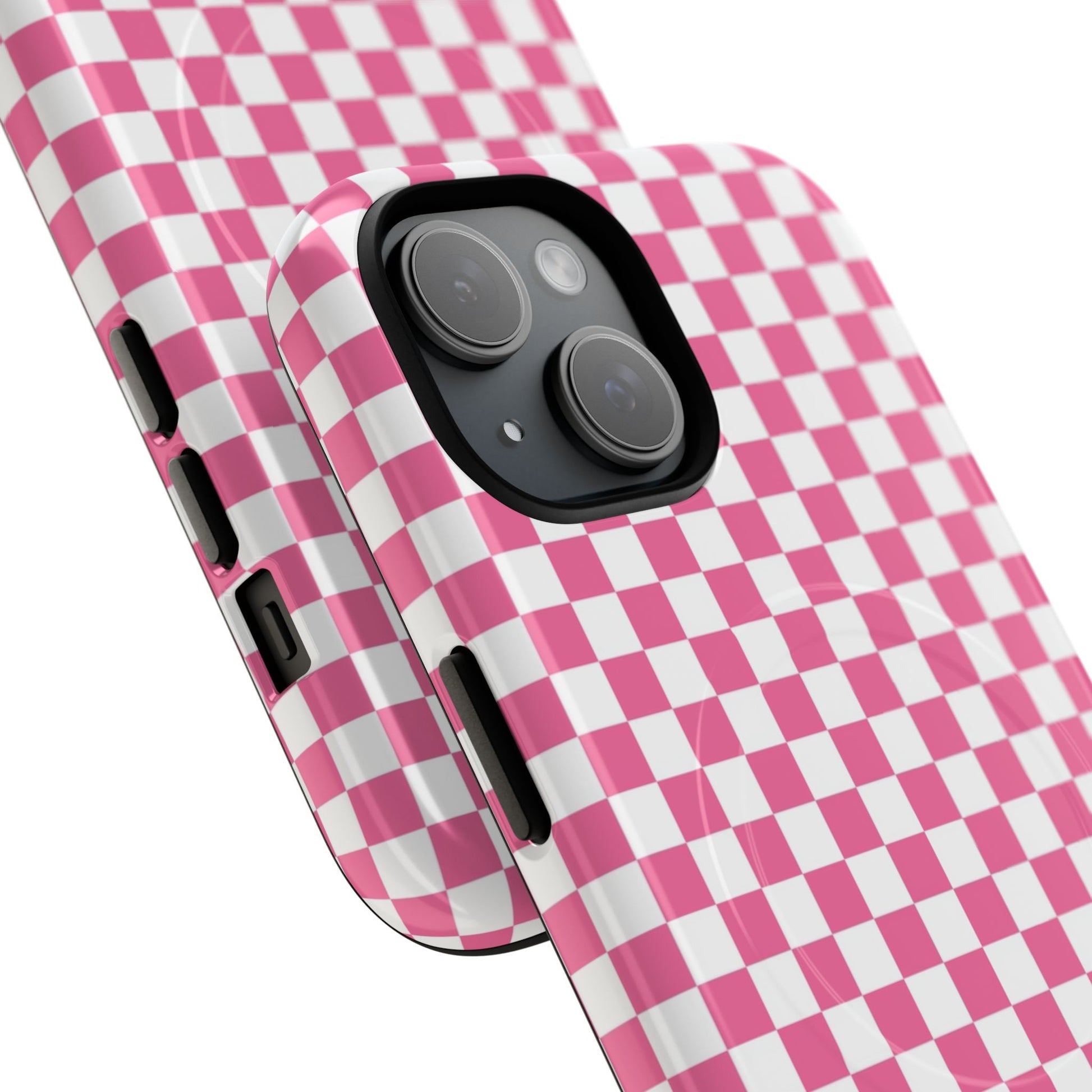 Yuyushiki Pink Check Tough Magnetic Cases, Artsulli - Art is Long, Life is Short, Phone Case, , , , , , , 