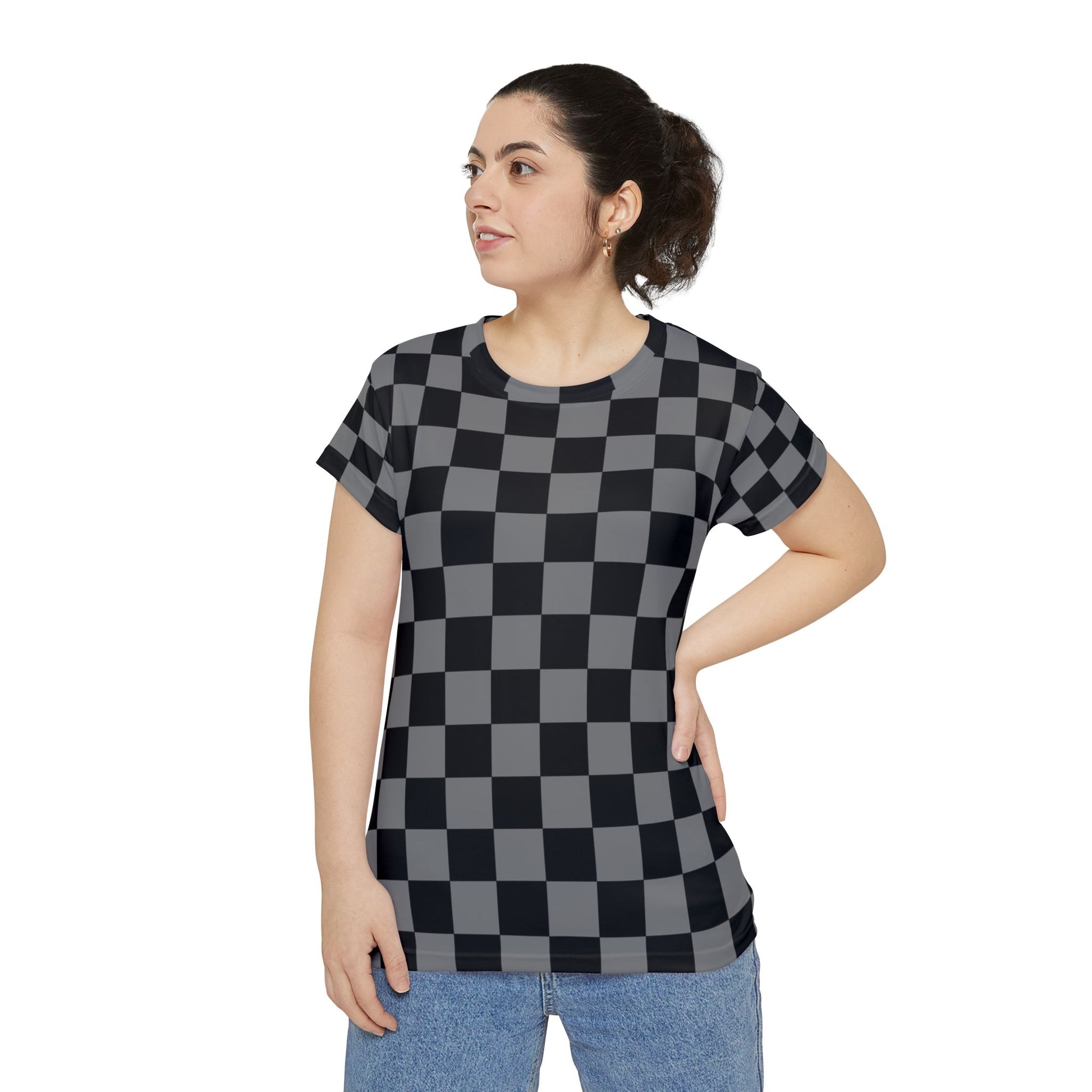 8K Void Surfer Women's Short Sleeve Shirt (AOP), Artsulli - Art is Long, Life is Short, All Over Prints, , , , , , , 
