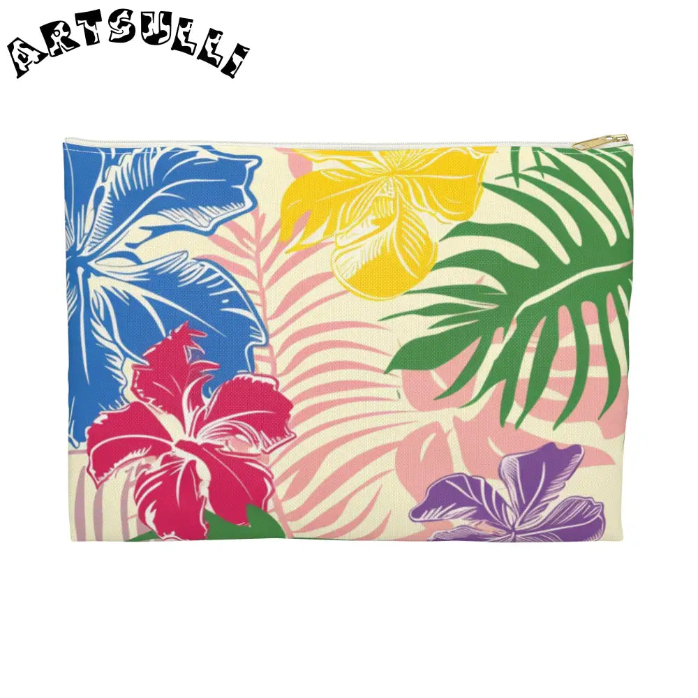 JAKKOUTTHEBXX Colorful Tropical Floral Flat Pouch 2025
