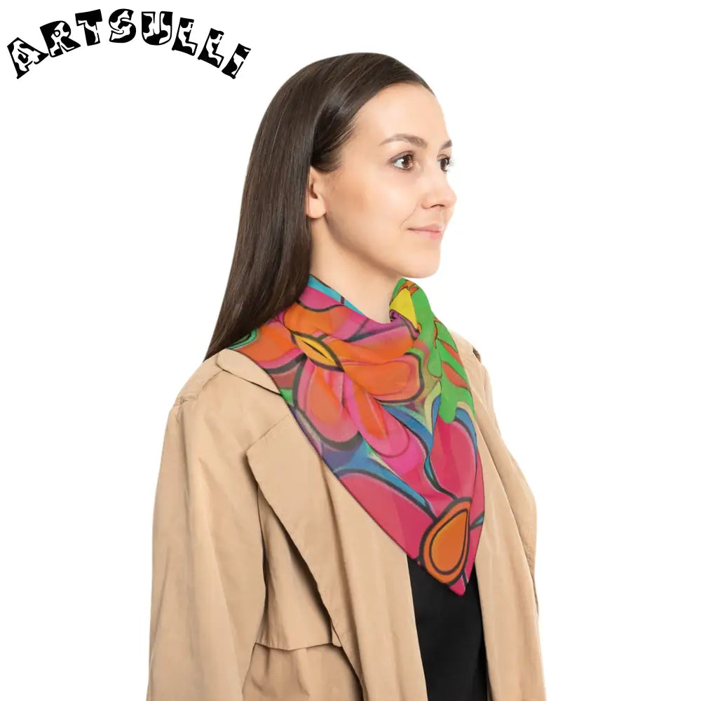 JAKKOUTTHEBXX Chromatic Daisy Dream Poly Scarf JAKKOUTTHEBXX