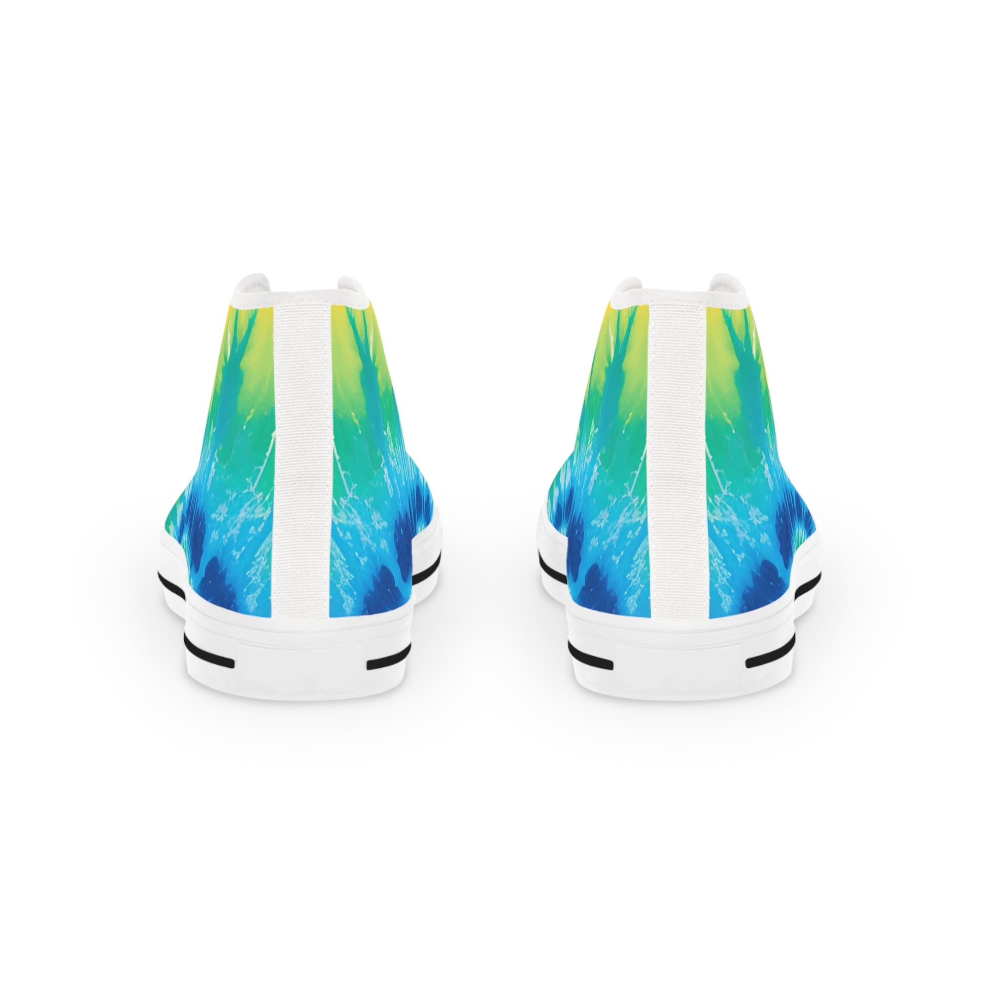 Tie Dye Men's High Top Sneakers, Artsulli - Art is Long, Life is Short, Shoes, , , , , , , 