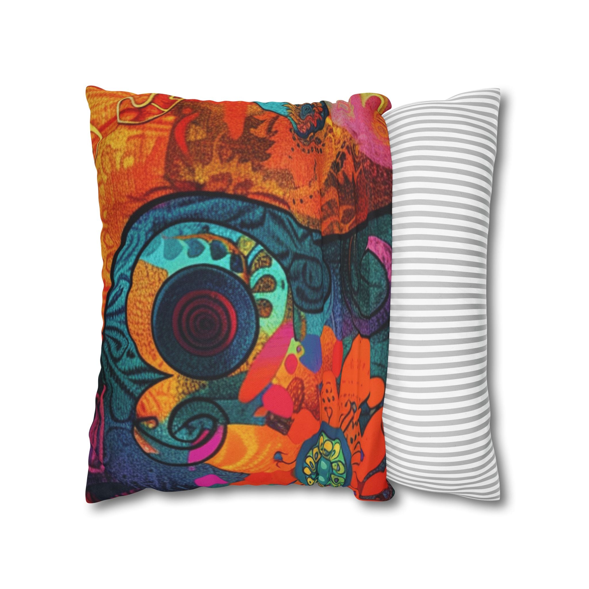 Spun Polyester Square Pillowcase