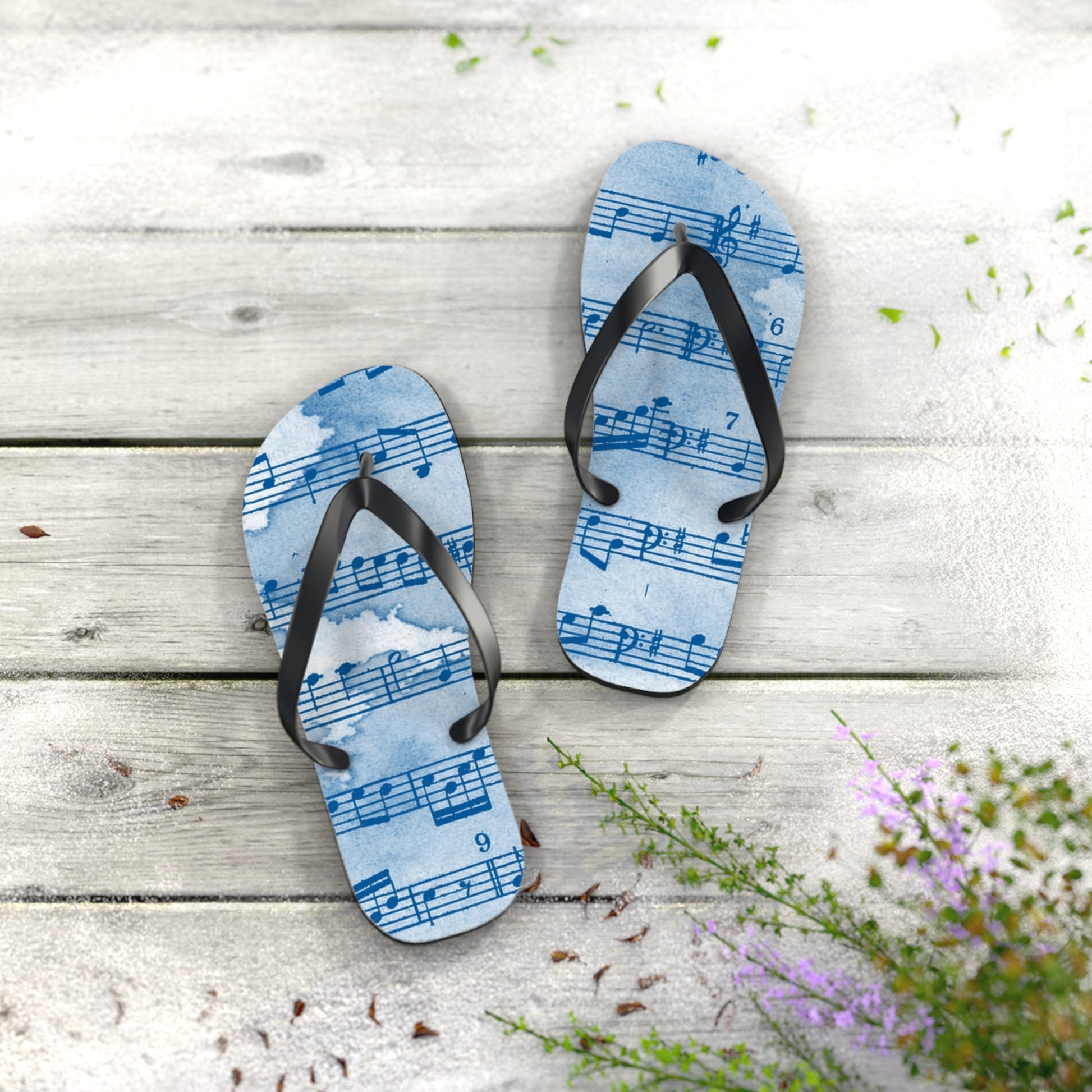 Drip Spill Type Beat Sheet Music Blue Flip Flops, Artsulli - Art is Long, Life is Short, Shoes, , , , , , , 