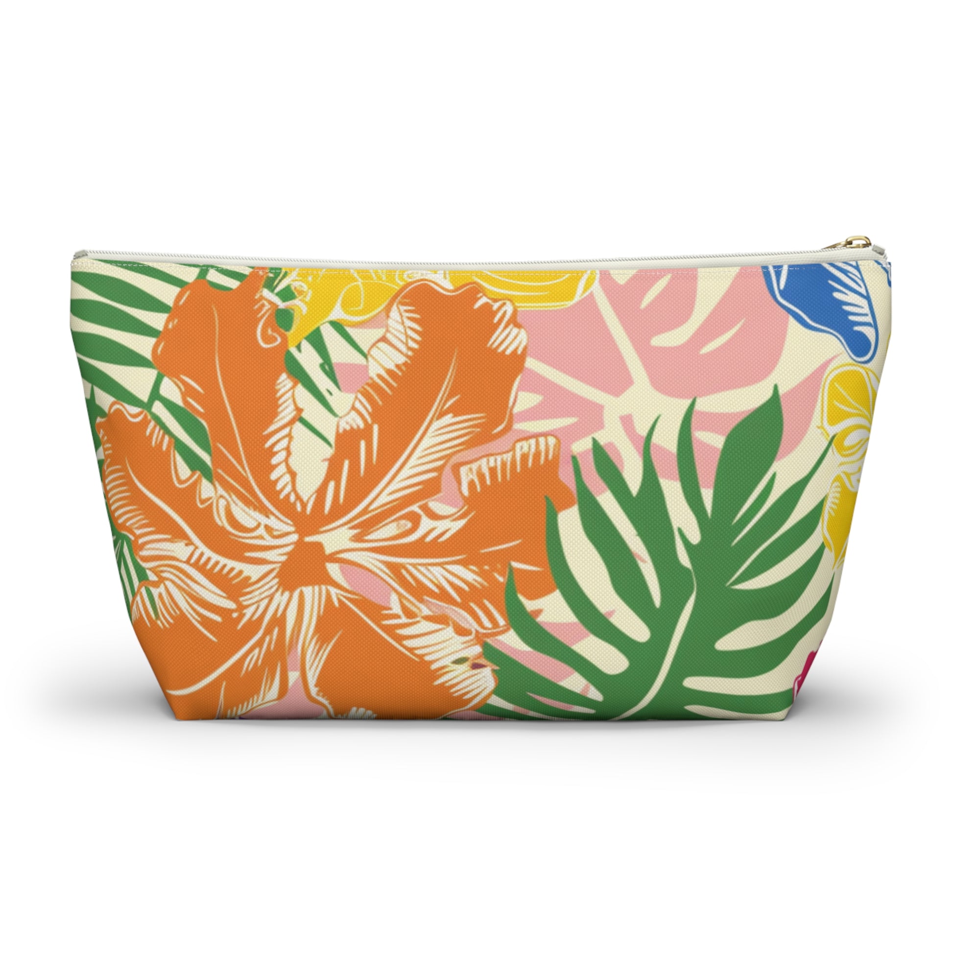 Blooming Tropical Flowers Accessory Pouch w T-bottom, Artsulli - Art is Long, Life is Short, Bags, , , , , , , 