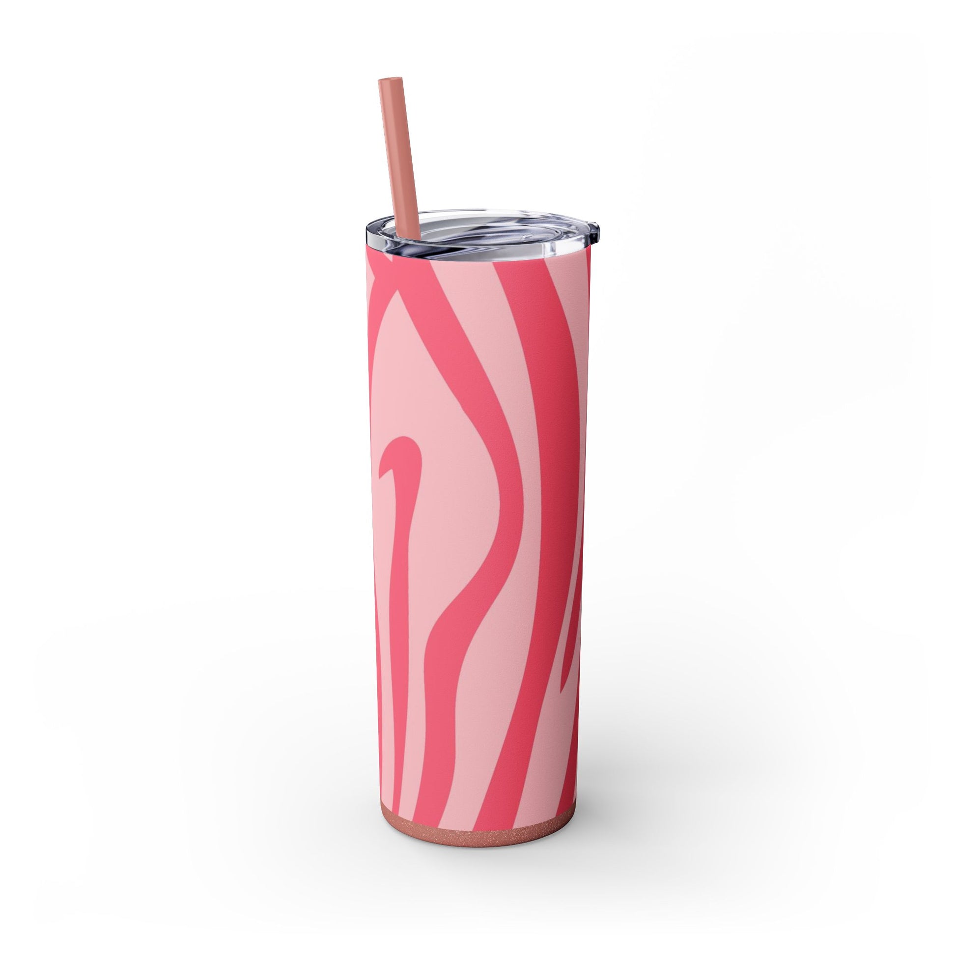 Nagels Pink Zebra Skinny Tumbler with Straw, 20oz, Artsulli - Art is Long, Life is Short, Mug, , , , , , , 