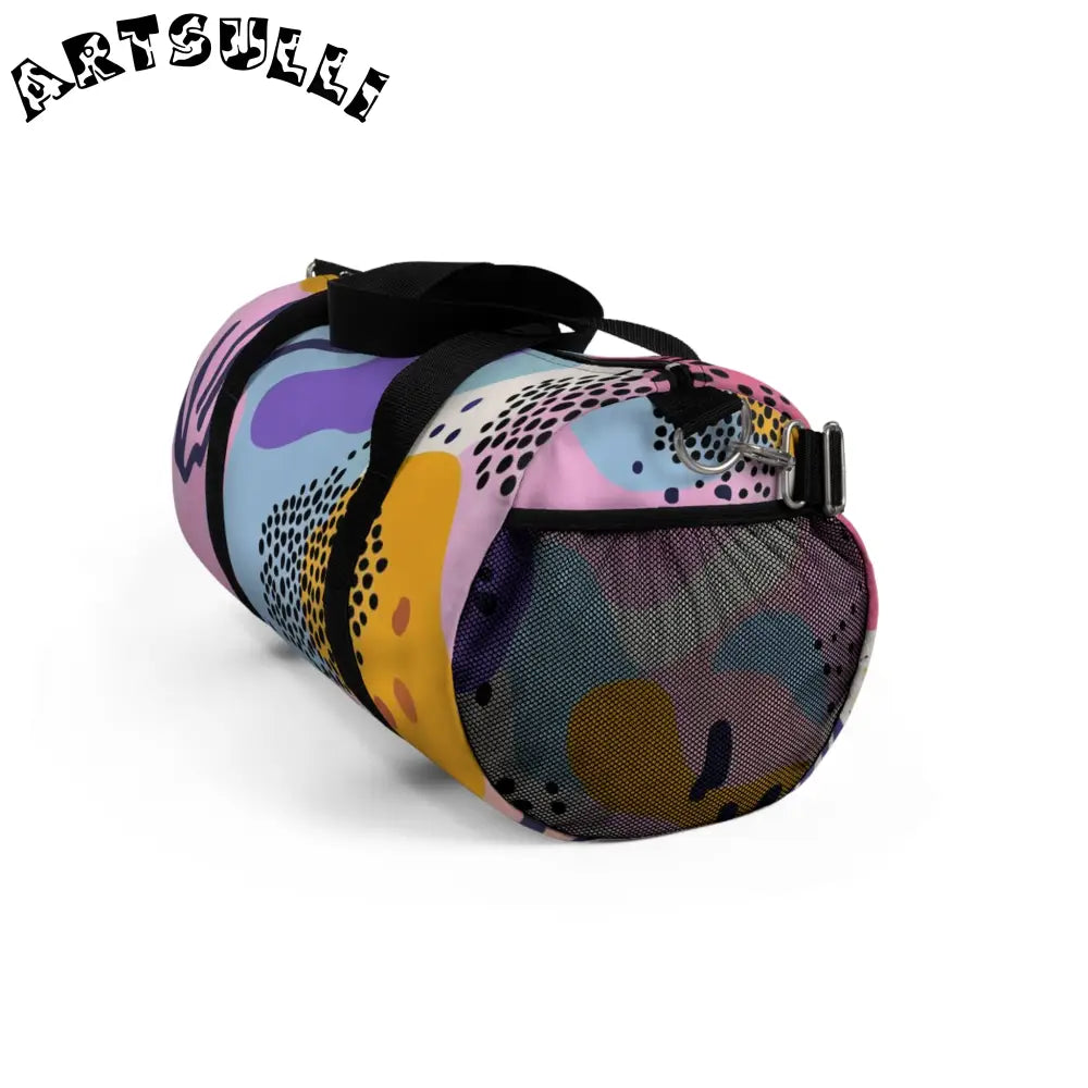 JAKKOUTTHEBXX Colorful Abstract Dots and Shapes II Duffel Bag