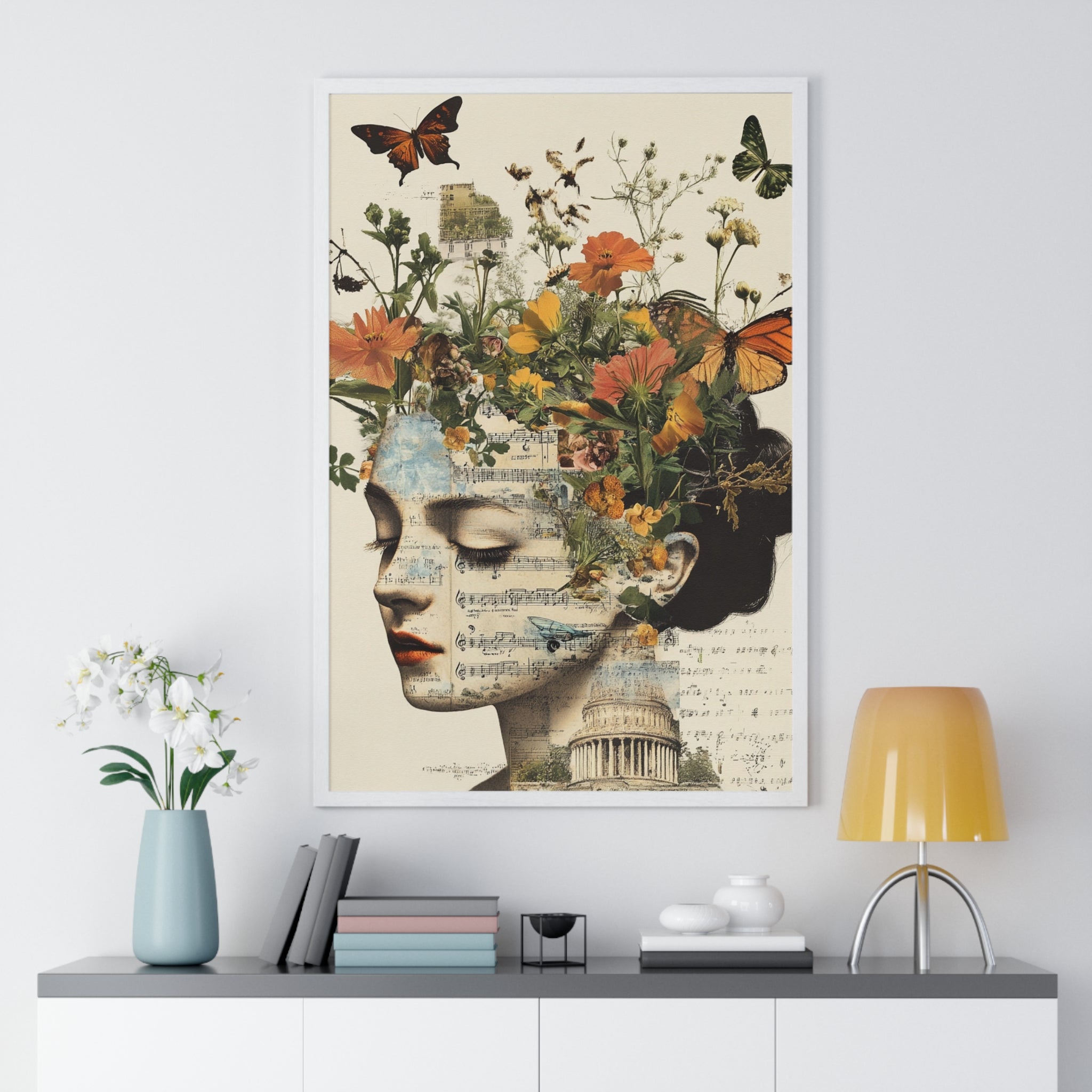 Retro Blooming Type Beat Vertical Framed Poster, Artsulli - Art is Long, Life is Short, Poster, , , , , , , 