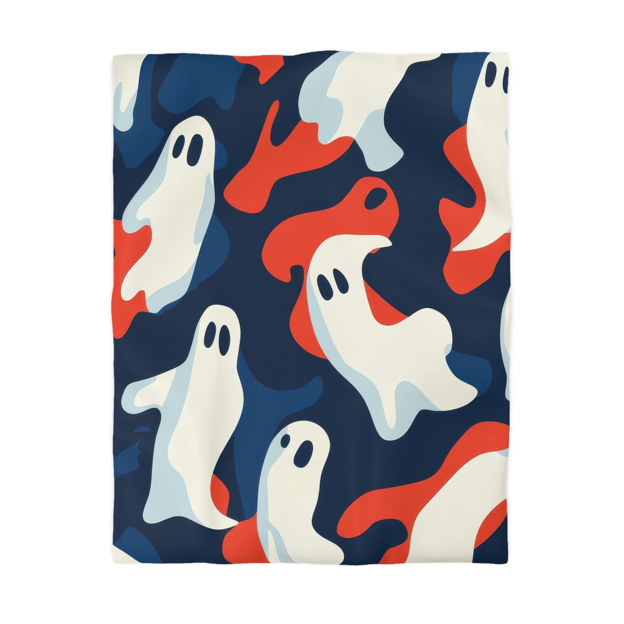Camo Ghosts Microfiber Duvet Cover, Artsulli - Art is Long, Life is Short, Home Decor, Size, Twin, Color, Cream, , , 15526296697829
