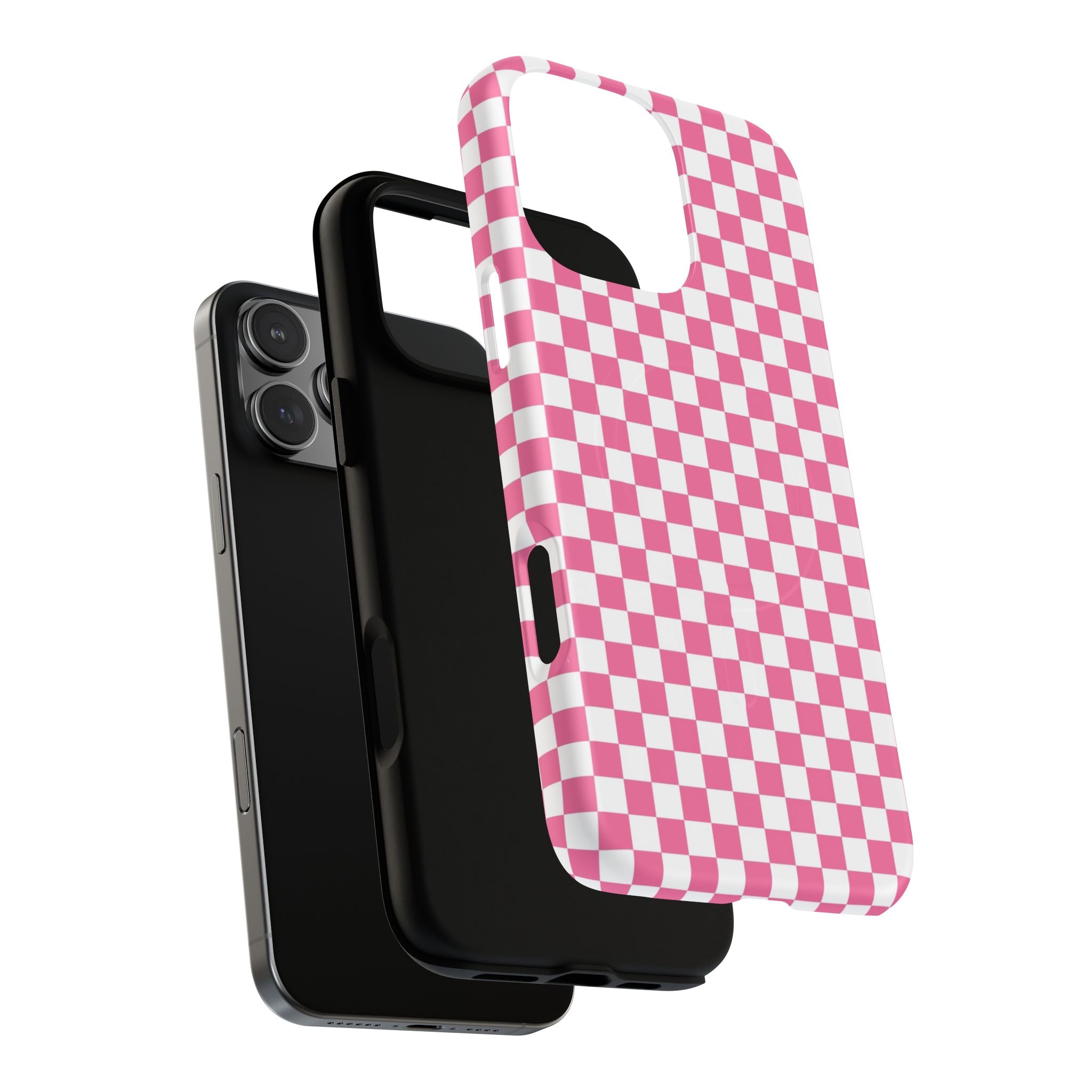 Yuyushiki Pink Check Tough Magnetic Cases, Artsulli - Art is Long, Life is Short, Phone Case, , , , , , , 