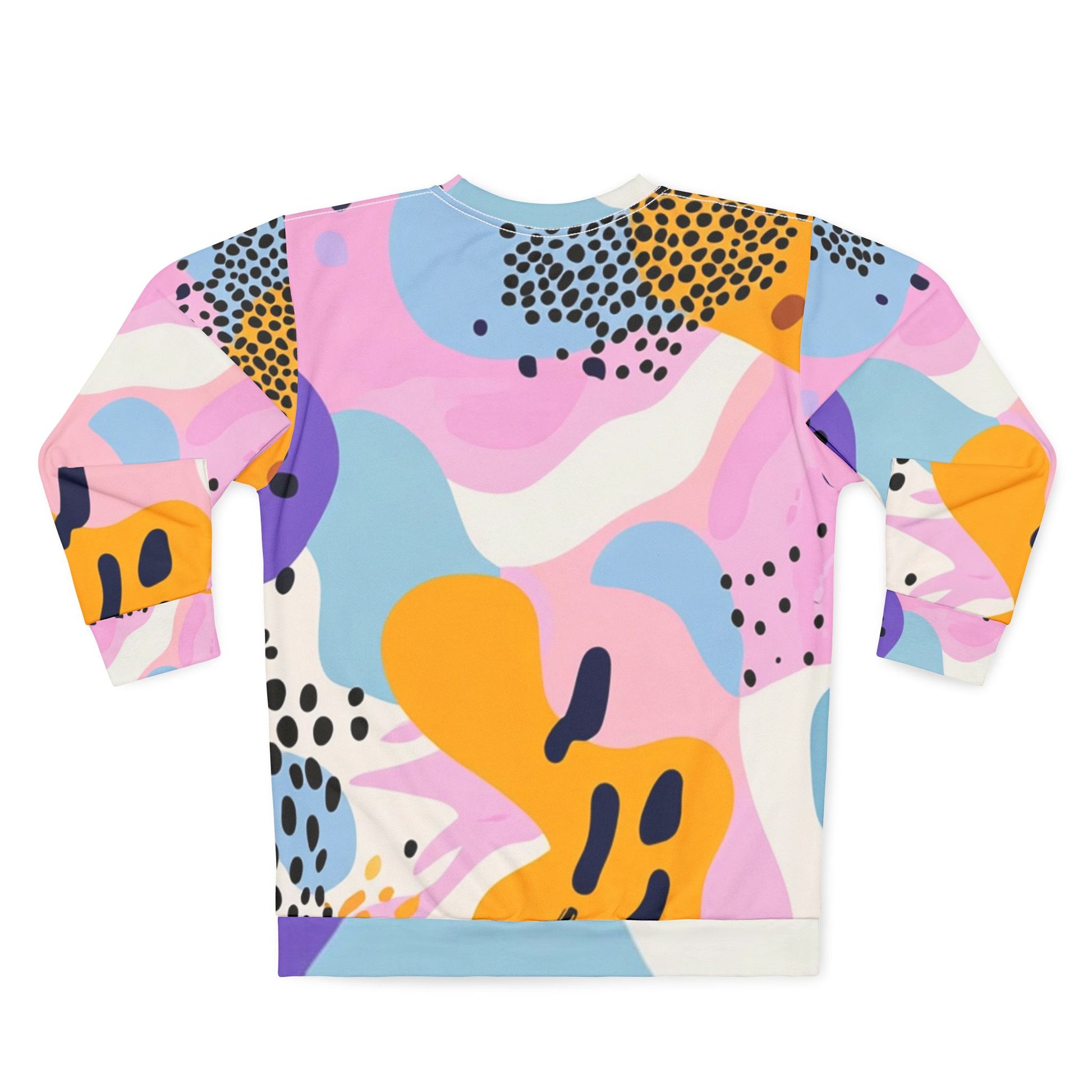 Colorful Abstract Dots and Shapes Unisex Sweatshirt (AOP), Artsulli - Art is Long, Life is Short, All Over Prints, , , , , , , 